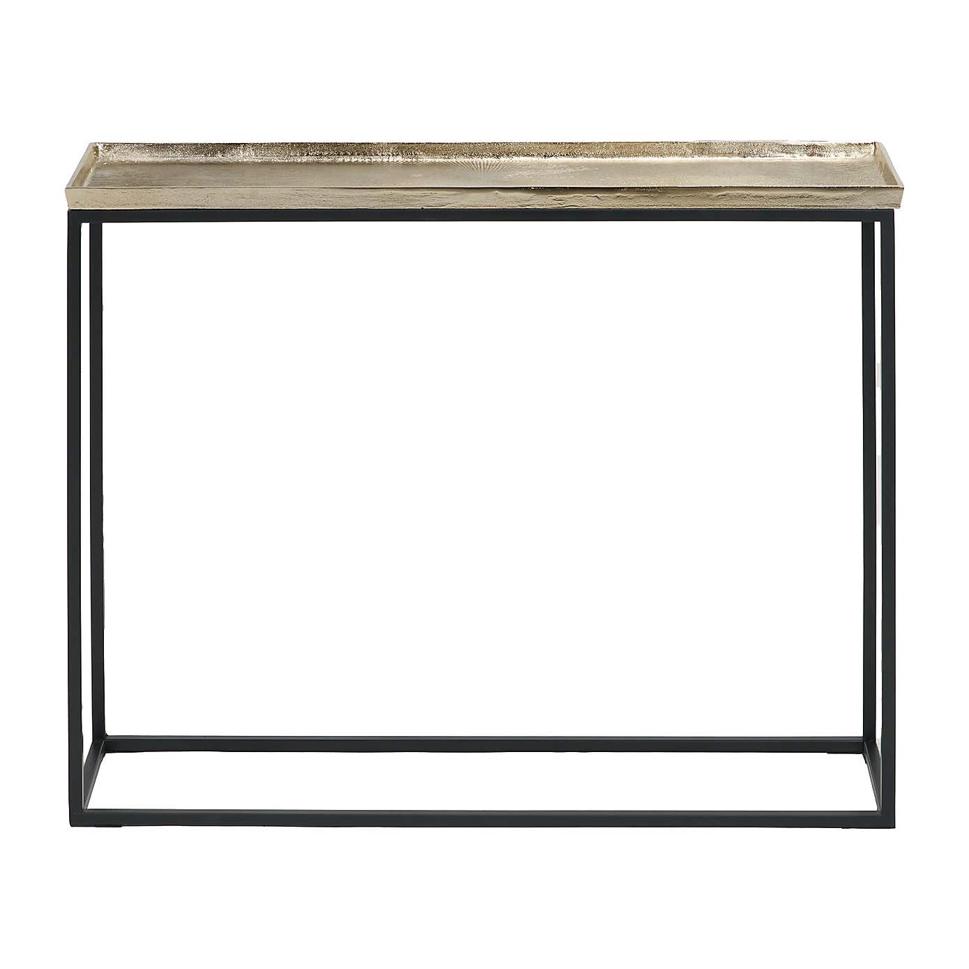 Franklin Console Table, Gold Cast