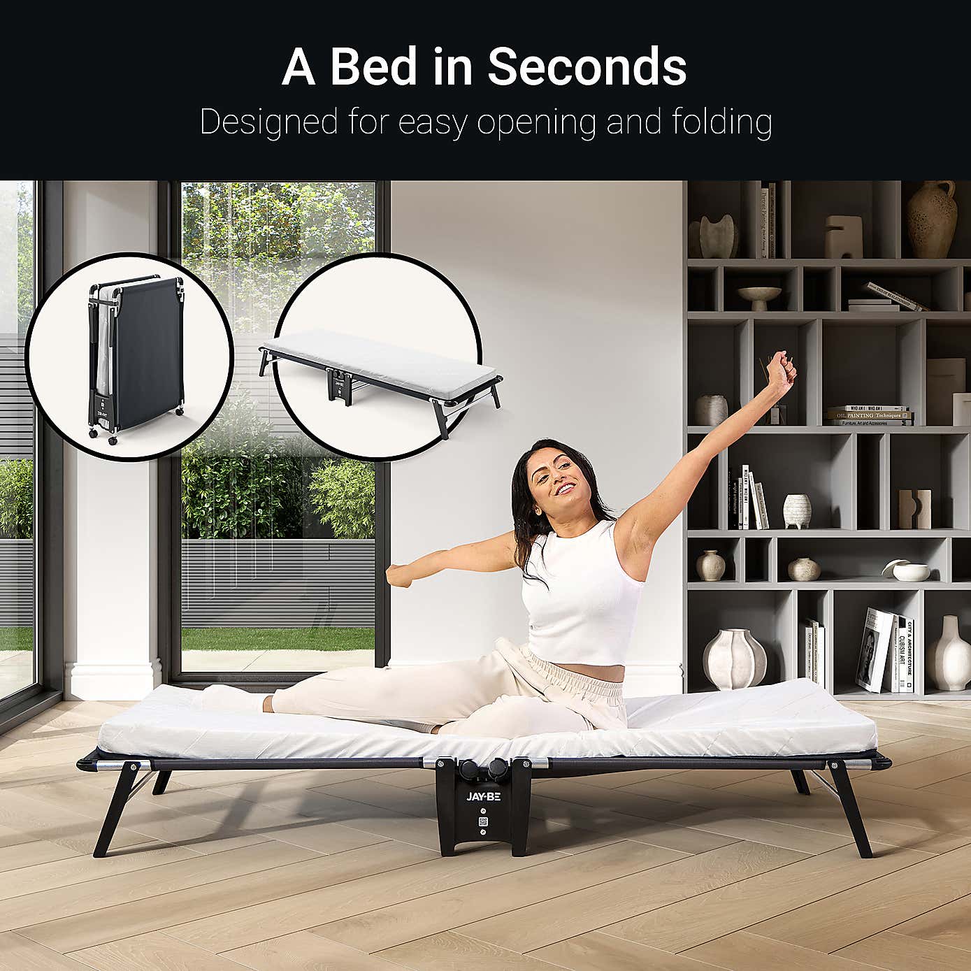 Jay-Be Hideaway Folding Bed with e-Fibre Mattress