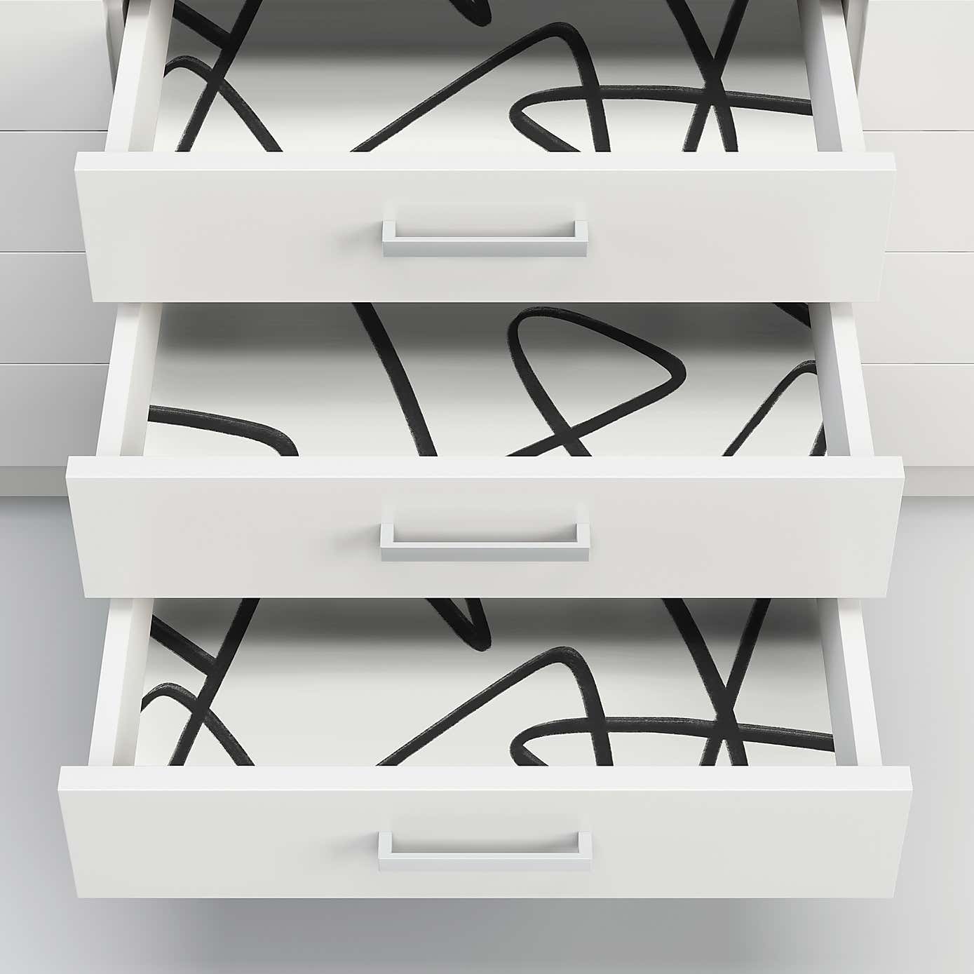 Nu Wall Mono Curves Self Adhesive Wallpaper