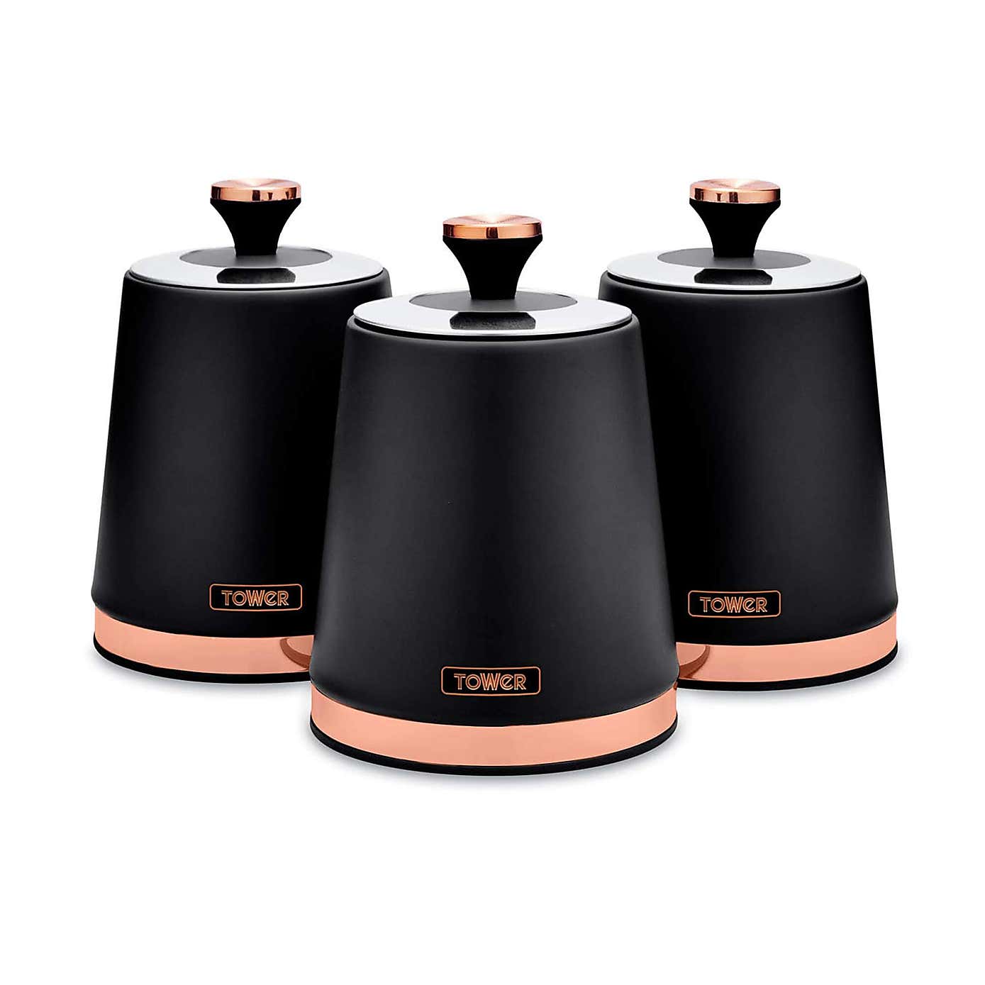 Tower Set of 3 Cavaletto Canisters