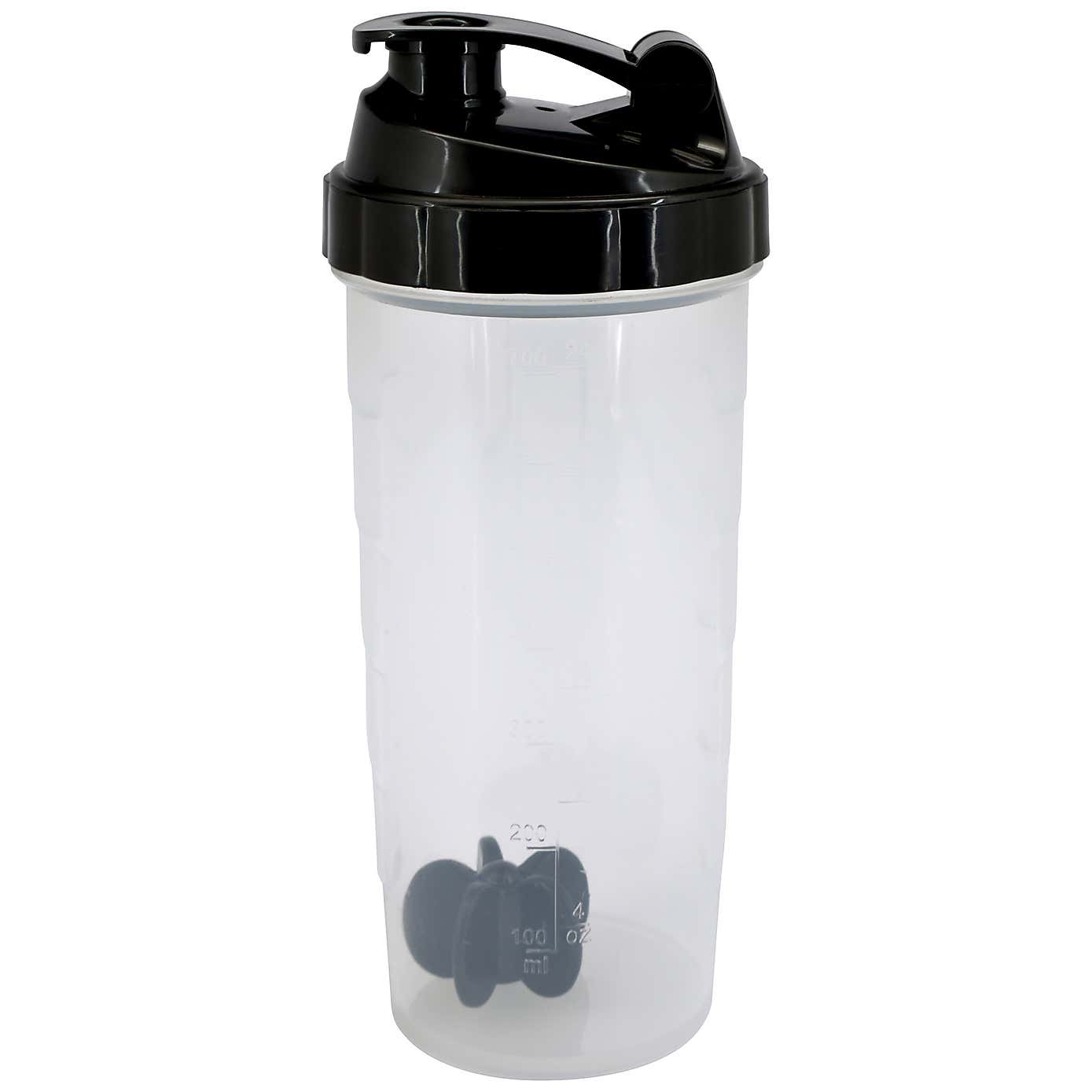 Black 800ml Drinks Bottle with Shaker