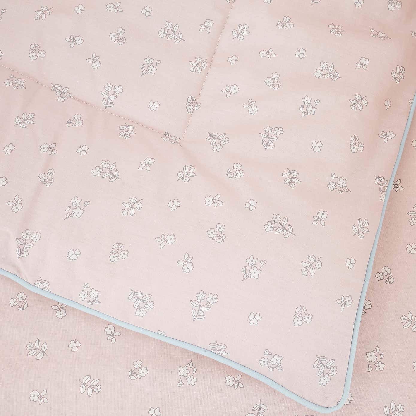 Ditsy Bunny Pink 4 Tog Cot Bed Quilt