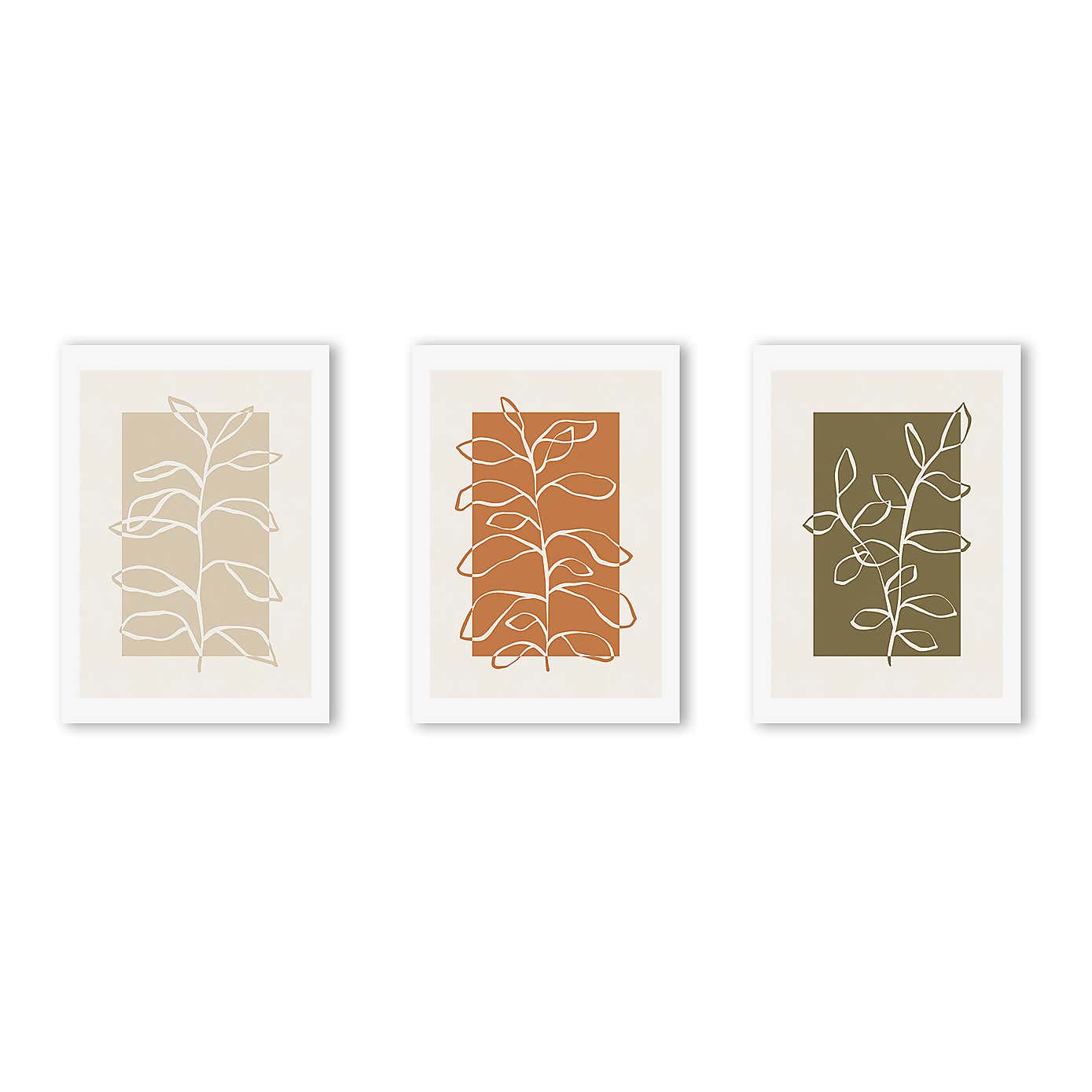 East End Prints Set of 3 Botany Prints by Alisa Galitsyna