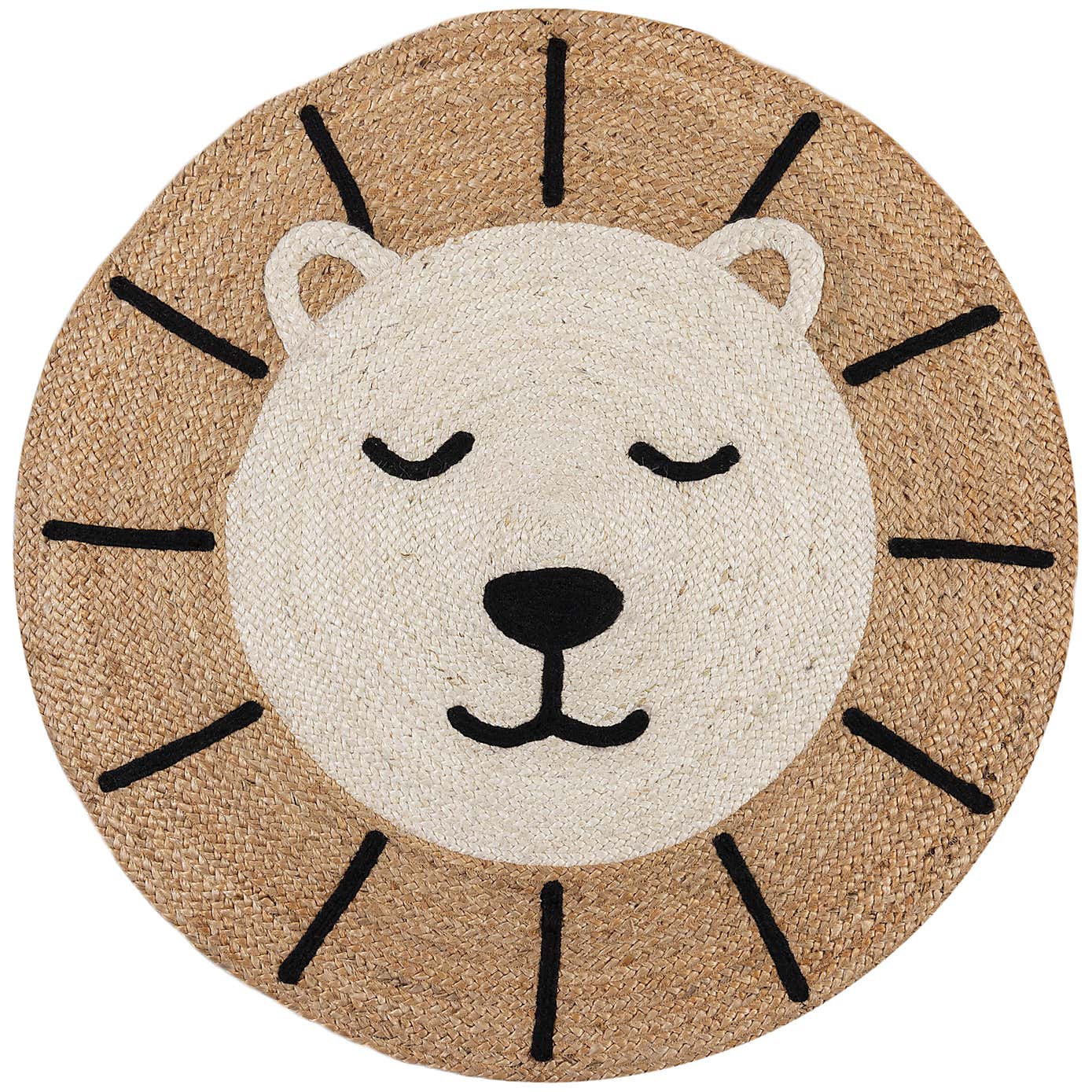 Jute Lion Circle Rug