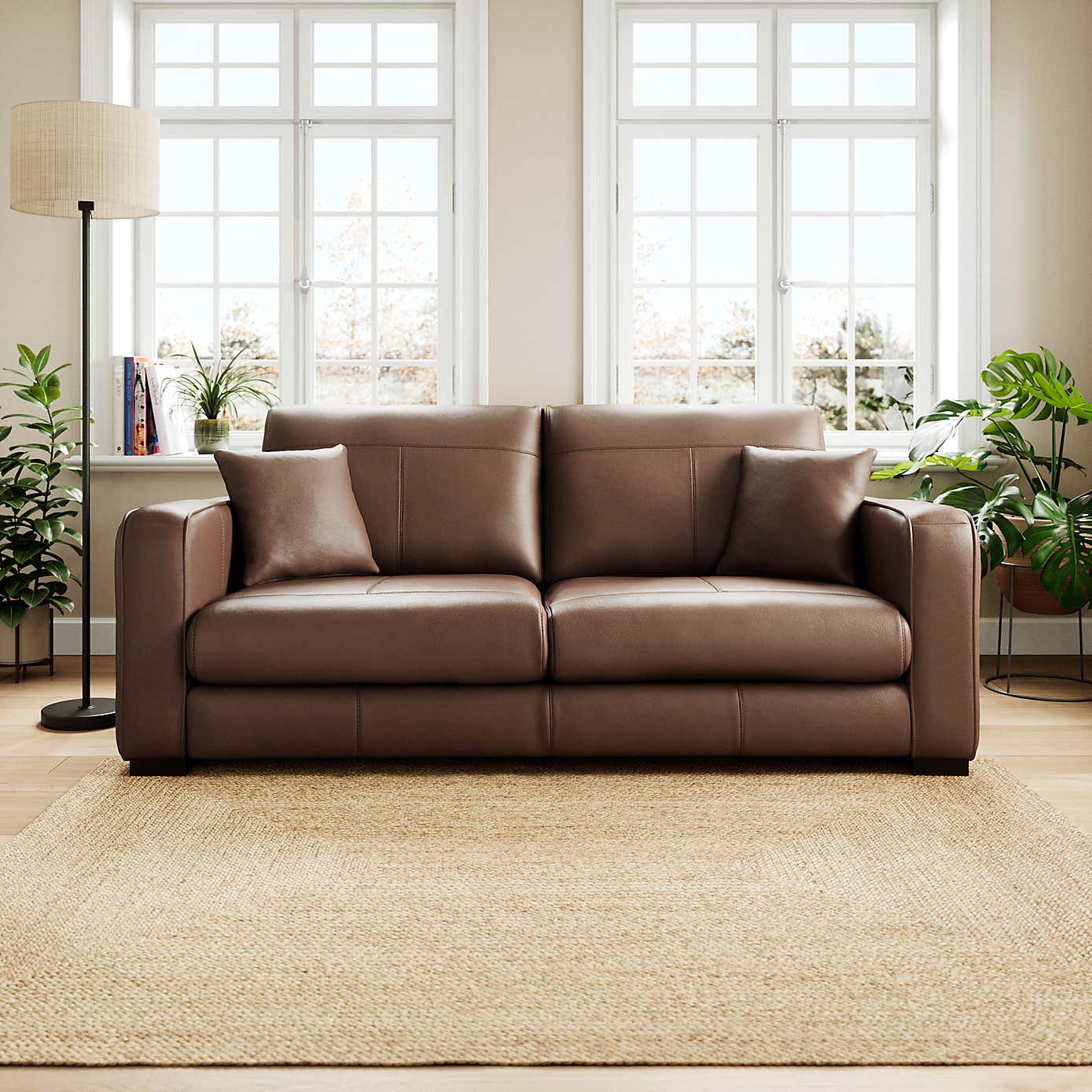 Carson Classic Leather 3 Seater Sofa