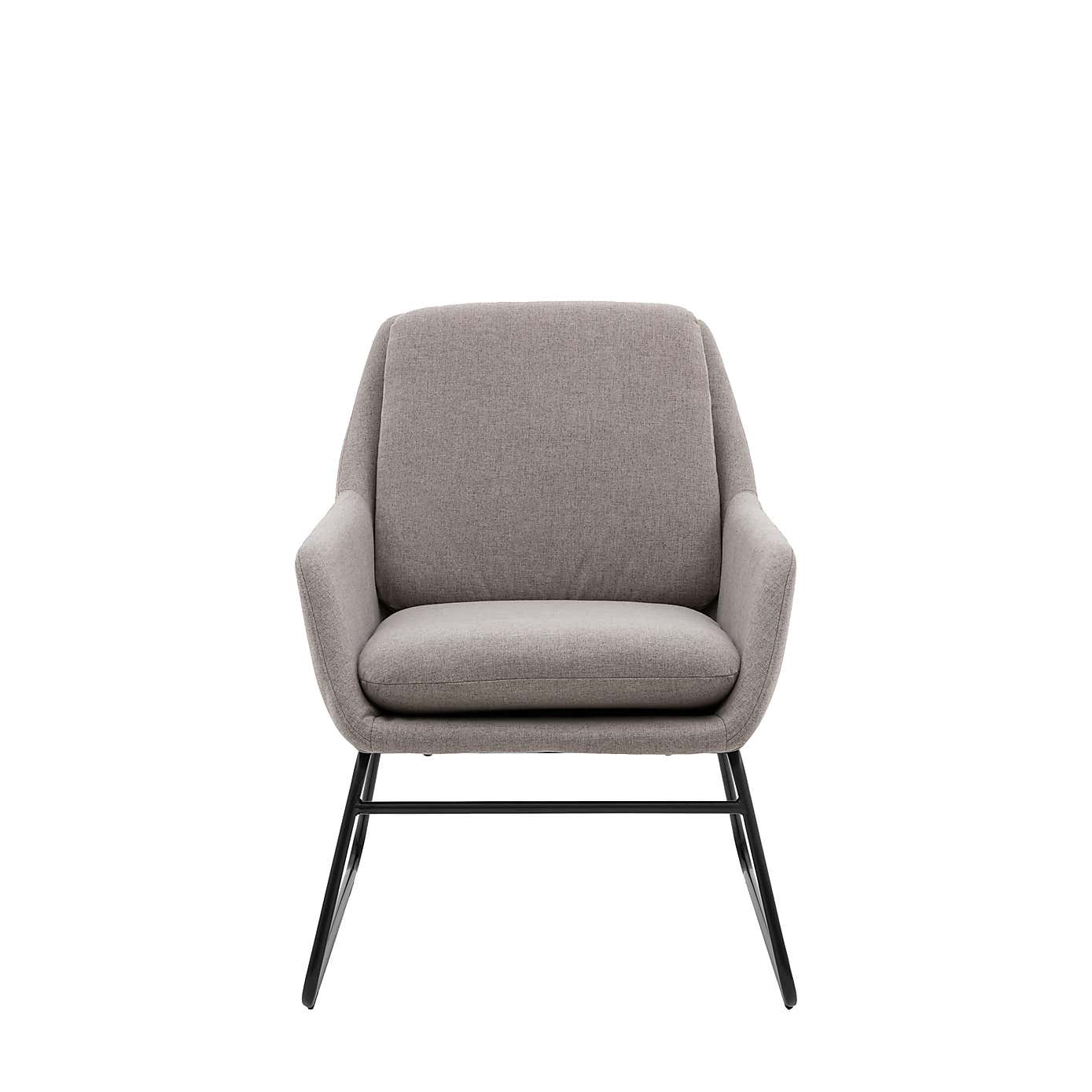 Floris Metal Frame Fabric Accent Chair