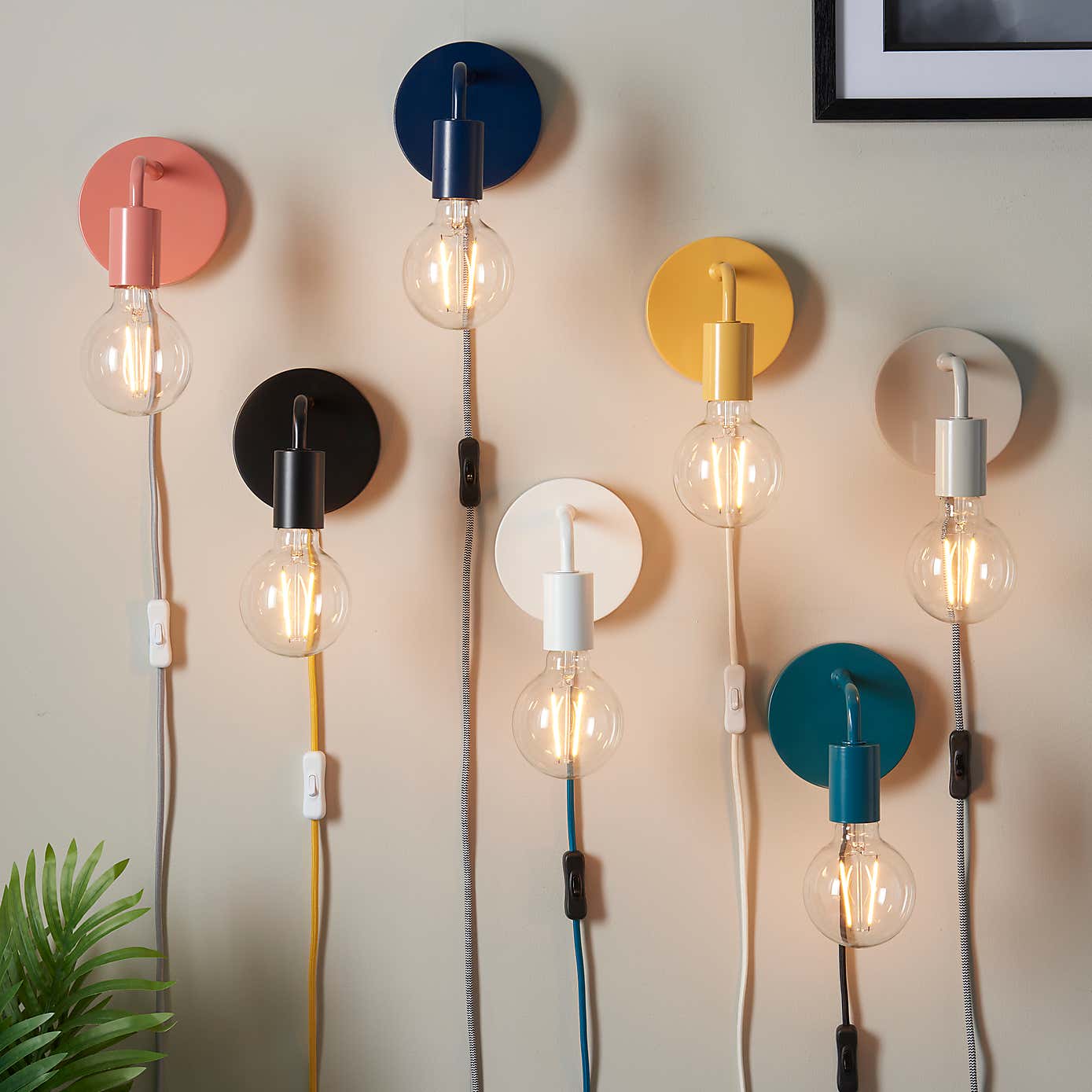 Grey Koppla Plug-in Wall Light