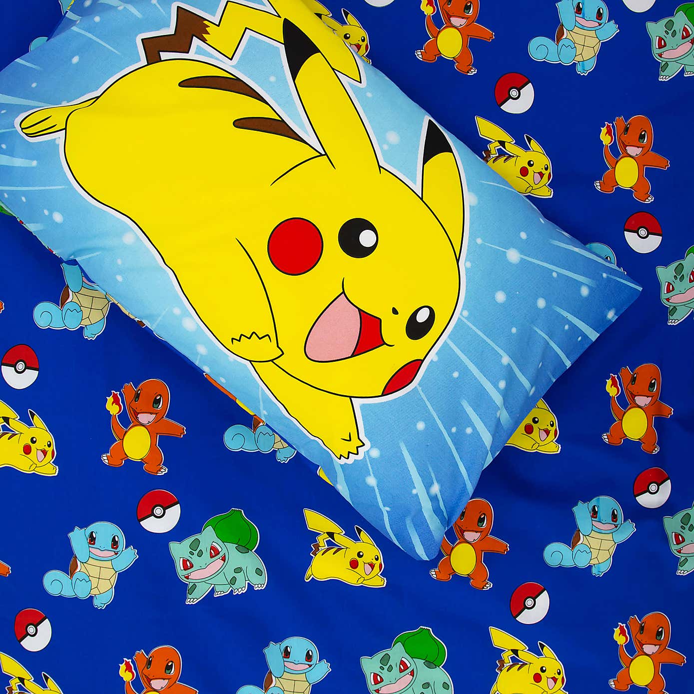 Pokemon Retro Reversible Single Duvet Cover & Pillowcase Set