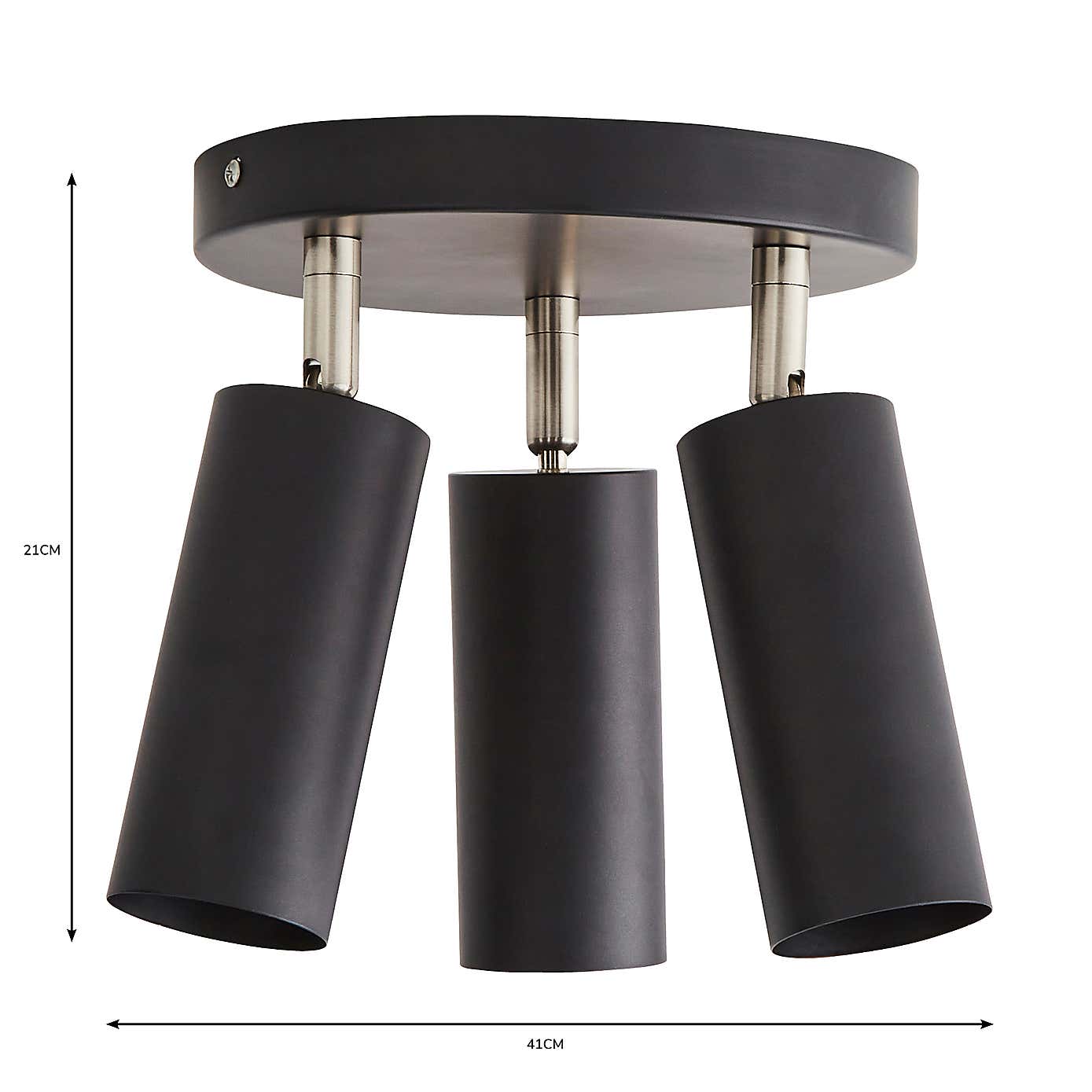 Leila 3 Light Semi Flush Ceiling Fitting