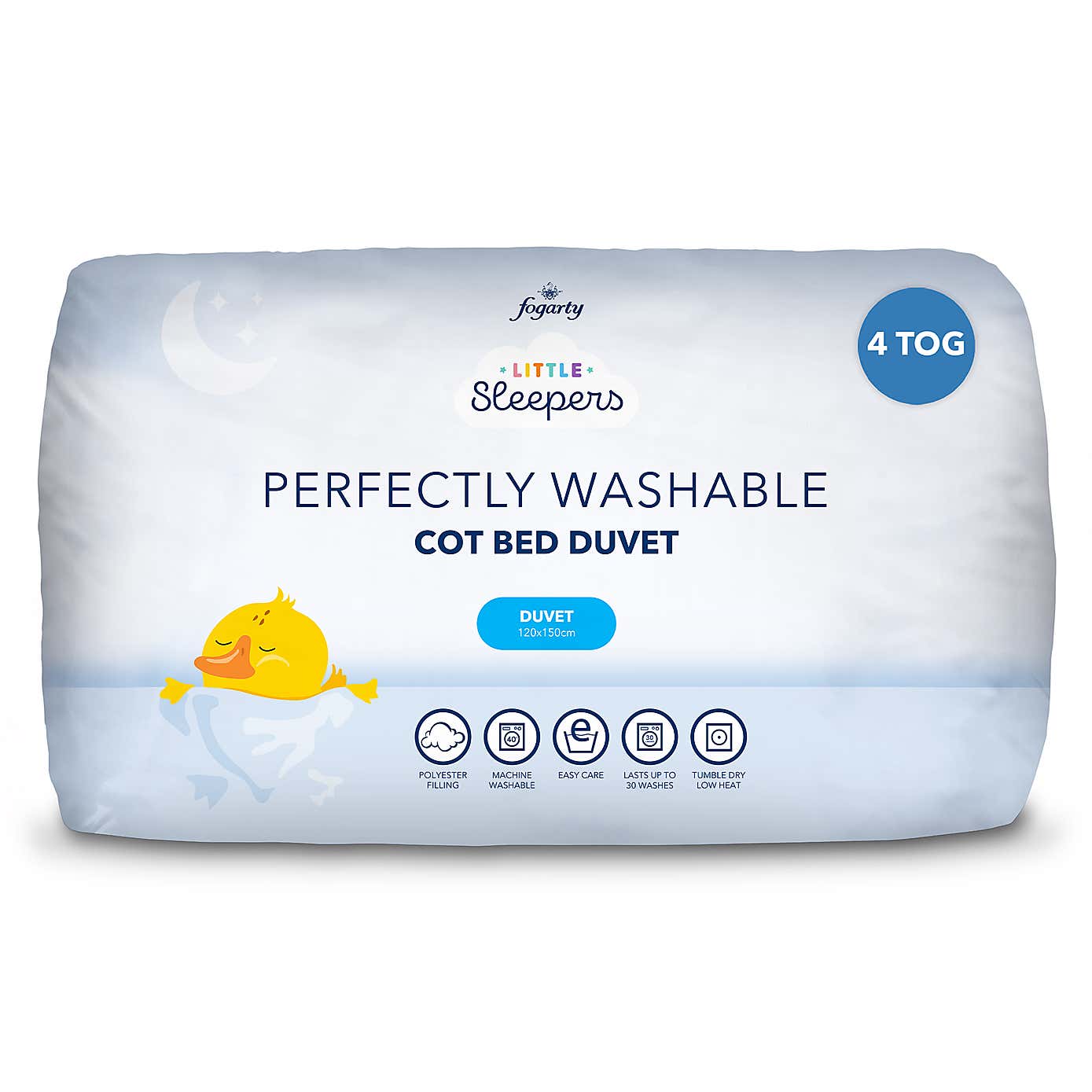 Fogarty Little Sleepers Perfectly Washable 4 Tog Cot Bed Duvet