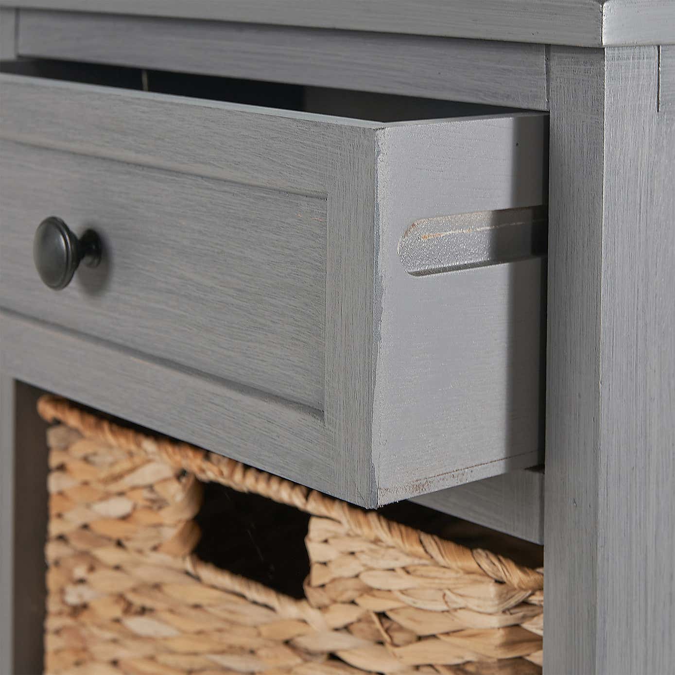 Pacific Devonshire 5 Drawer Chest, Grey Painted Pine