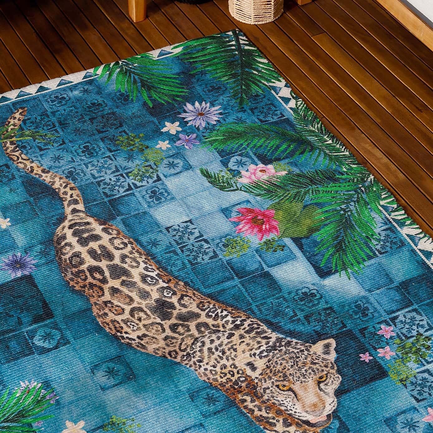 Paoletti Majorelle Leopard Indoor Outdoor Rug