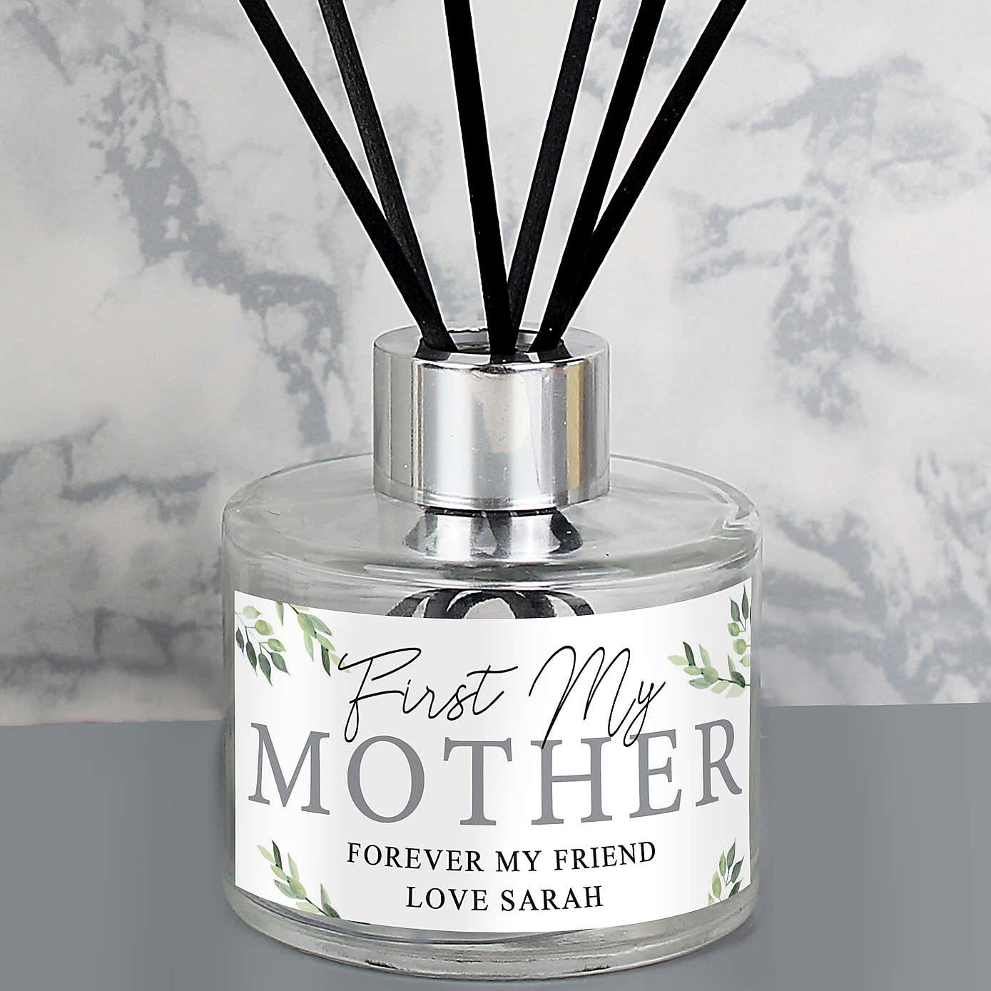Personalised Green Floral Reed Diffuser