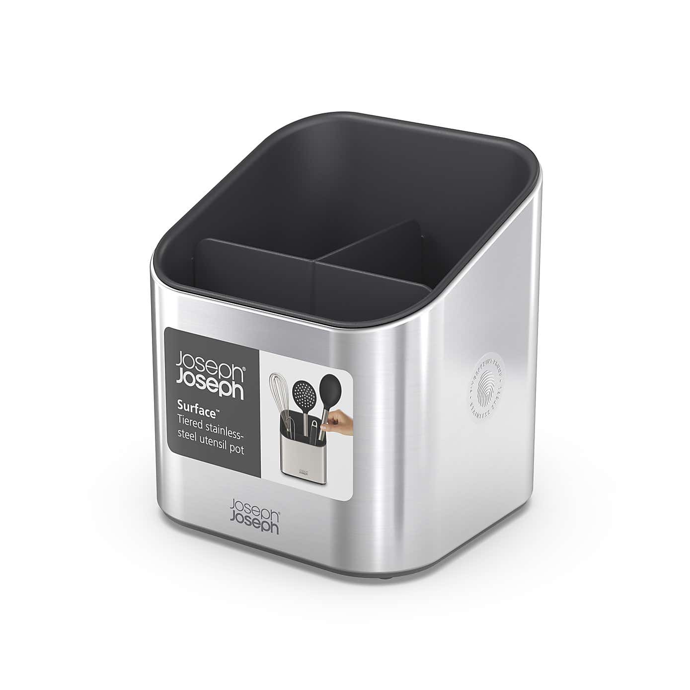 Surface Tiered Grey Utensil Pot