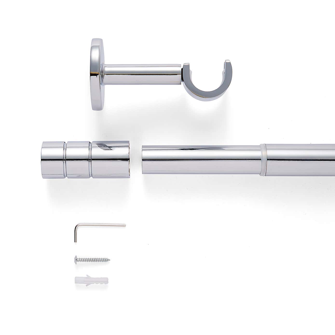 Cylinder Extendable Metal Eyelet Curtain Pole
