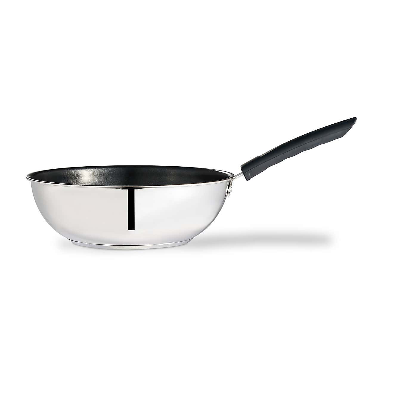 Non-Stick Stainless Steel Stir Fry Pan, 26cm