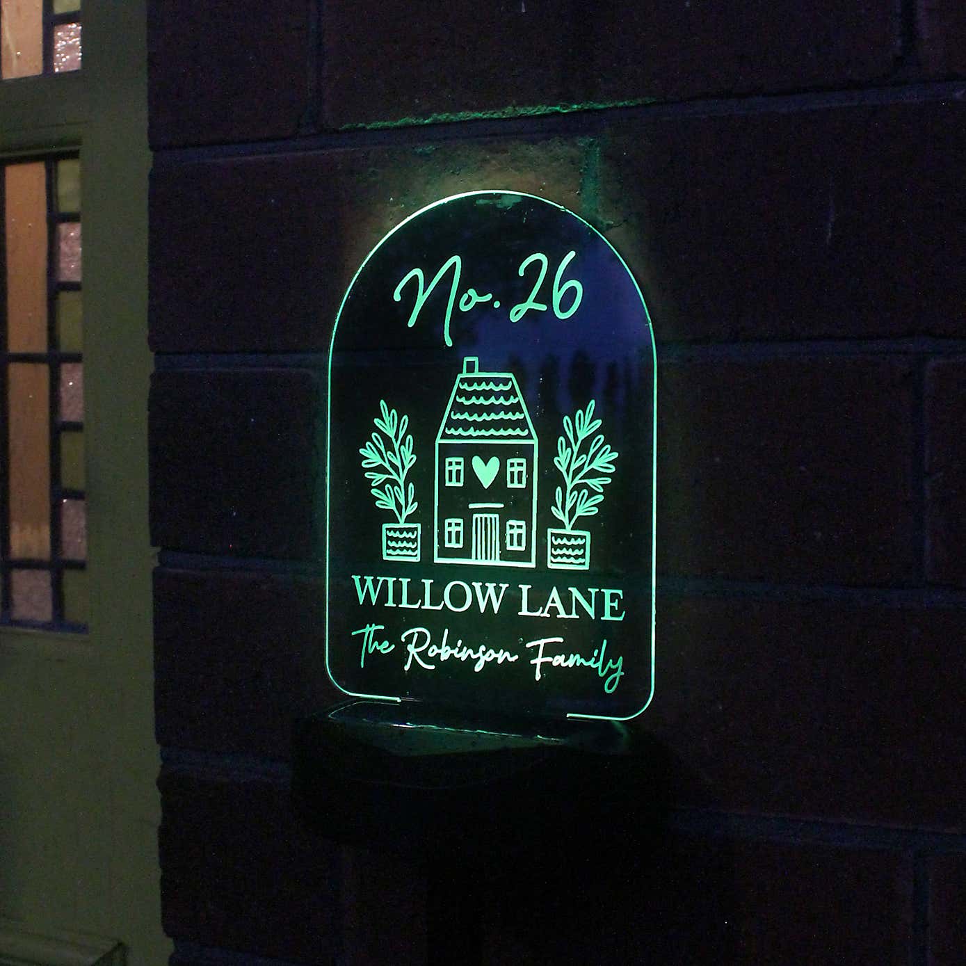 Personalised Home Outdoor Solar LED Light