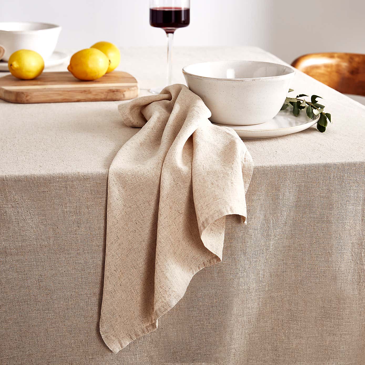 Set of 4 Linen Blend Napkins
