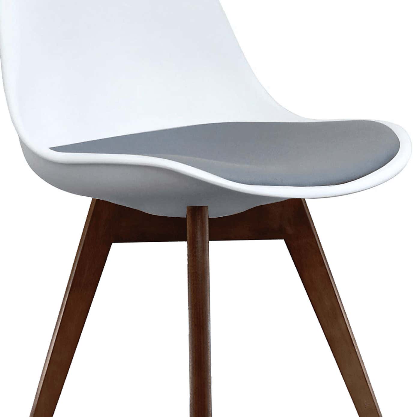 Fusion Living Soho White Plastic Dining Chair with Squared Legs