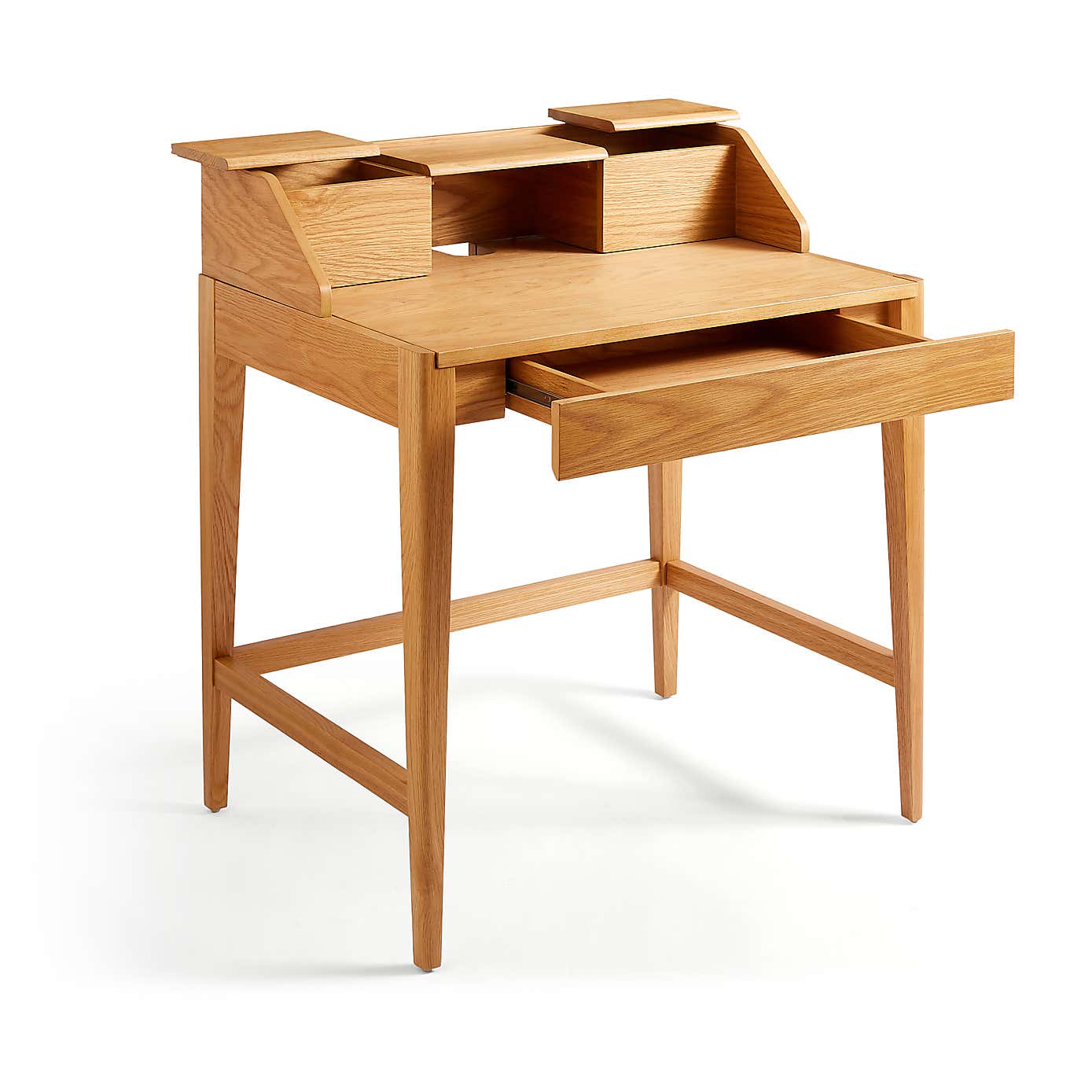 Knowle Compact Pull Out Oak Desk