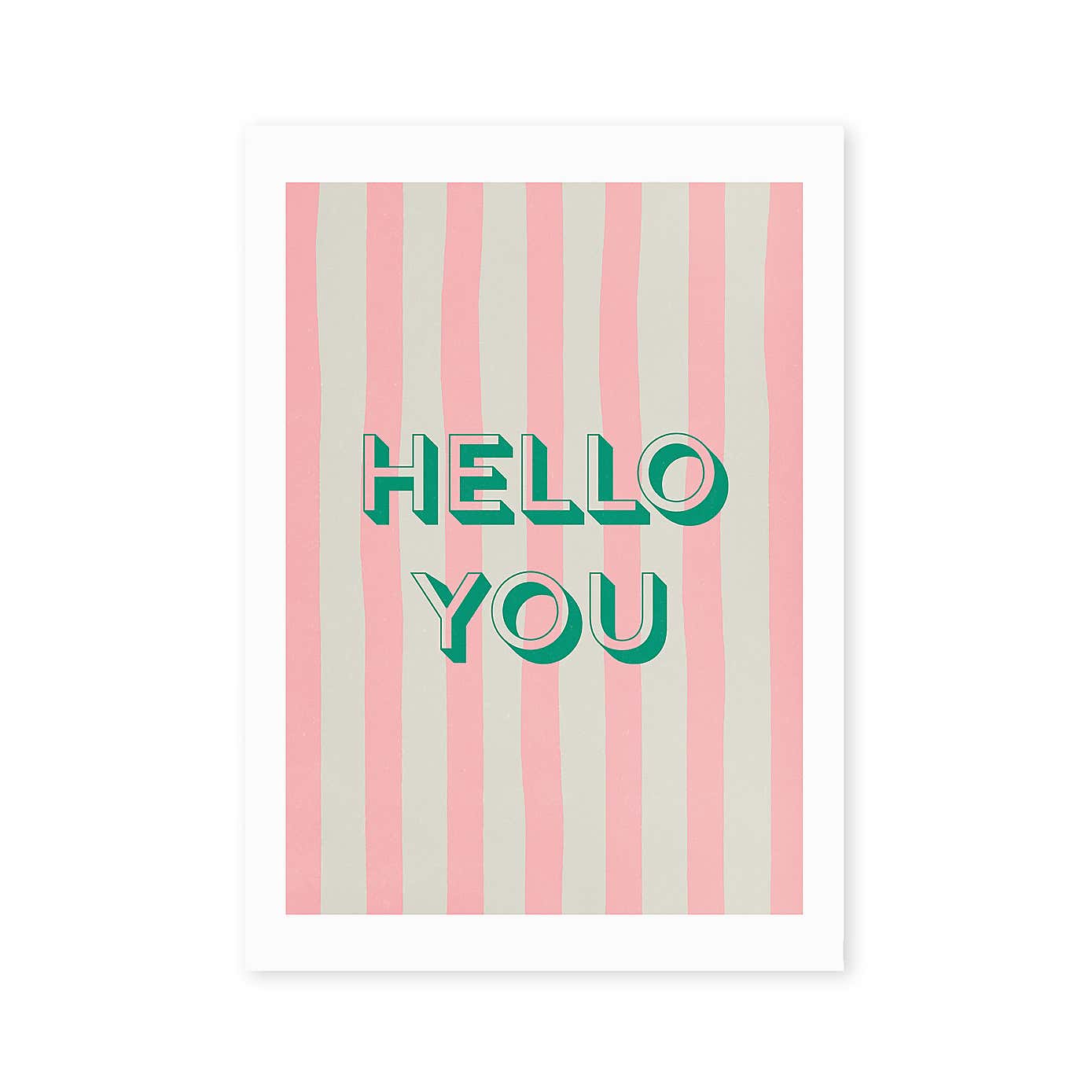 East End Prints Hello You Striped Print