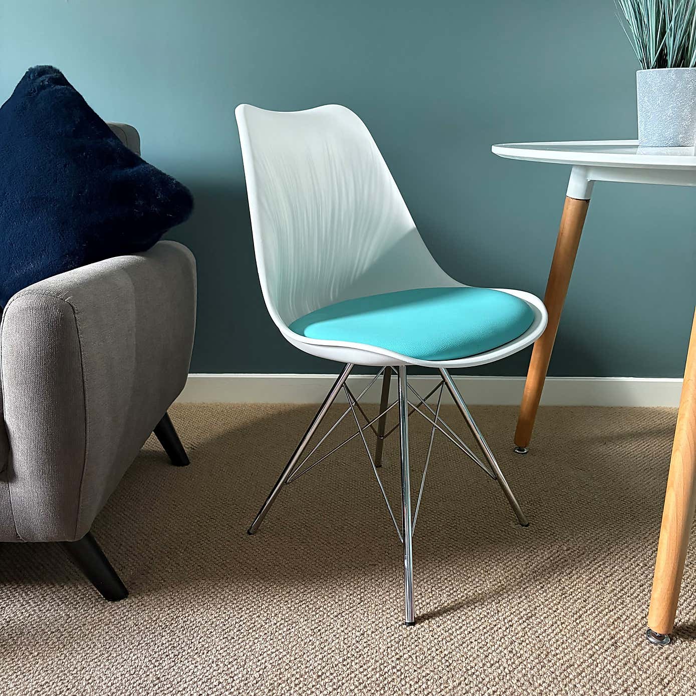 Fusion Living Soho White Plastic Dining Chair