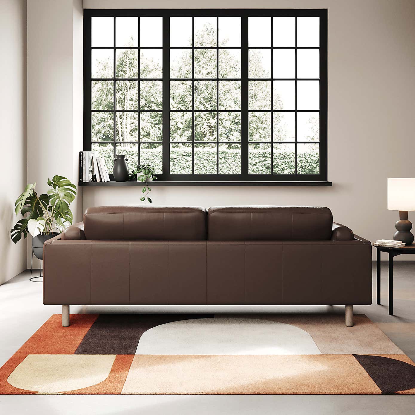 Newton Classic Leather 4 Seater Sofa