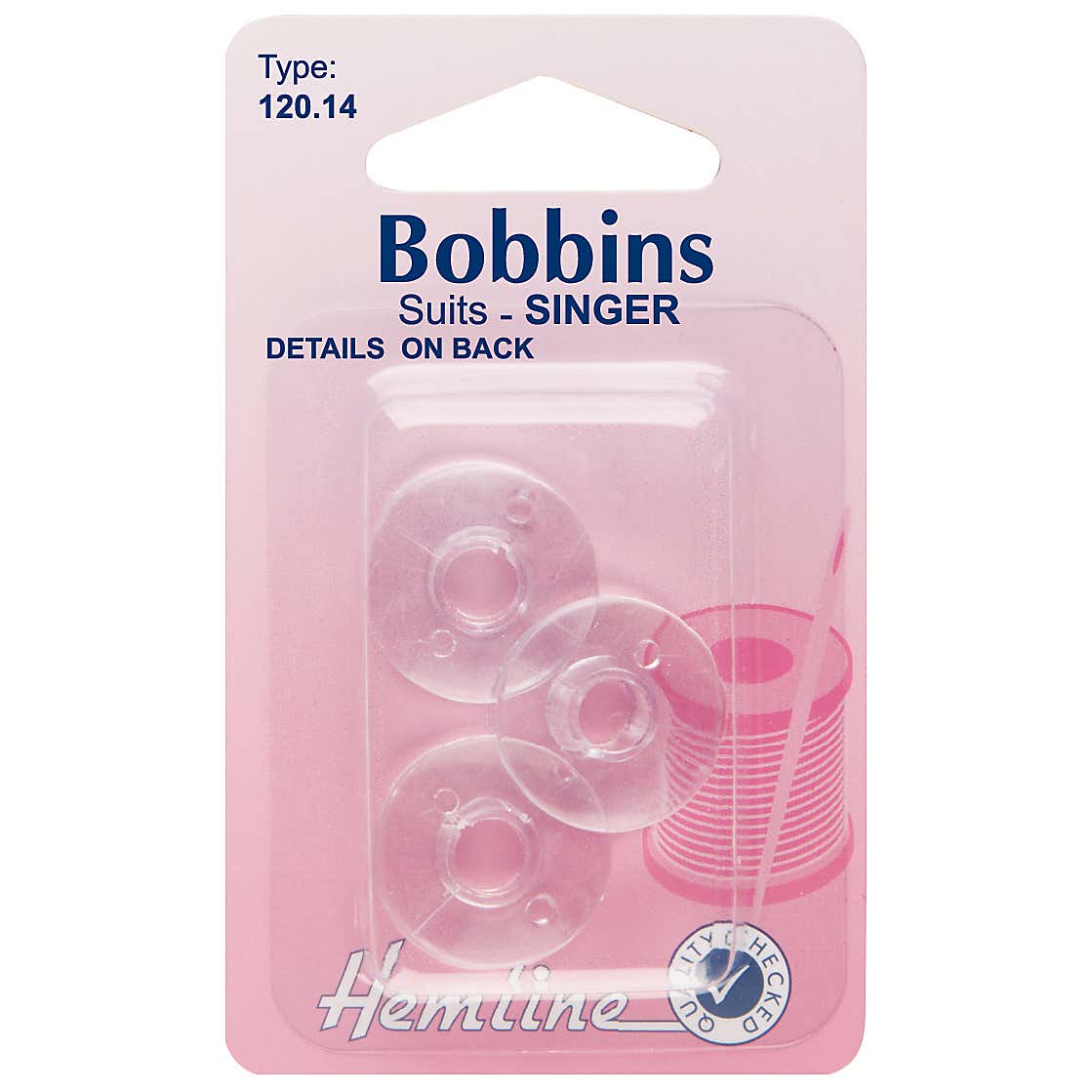 Hemline Singer Plastic Bobbins 3 Pack