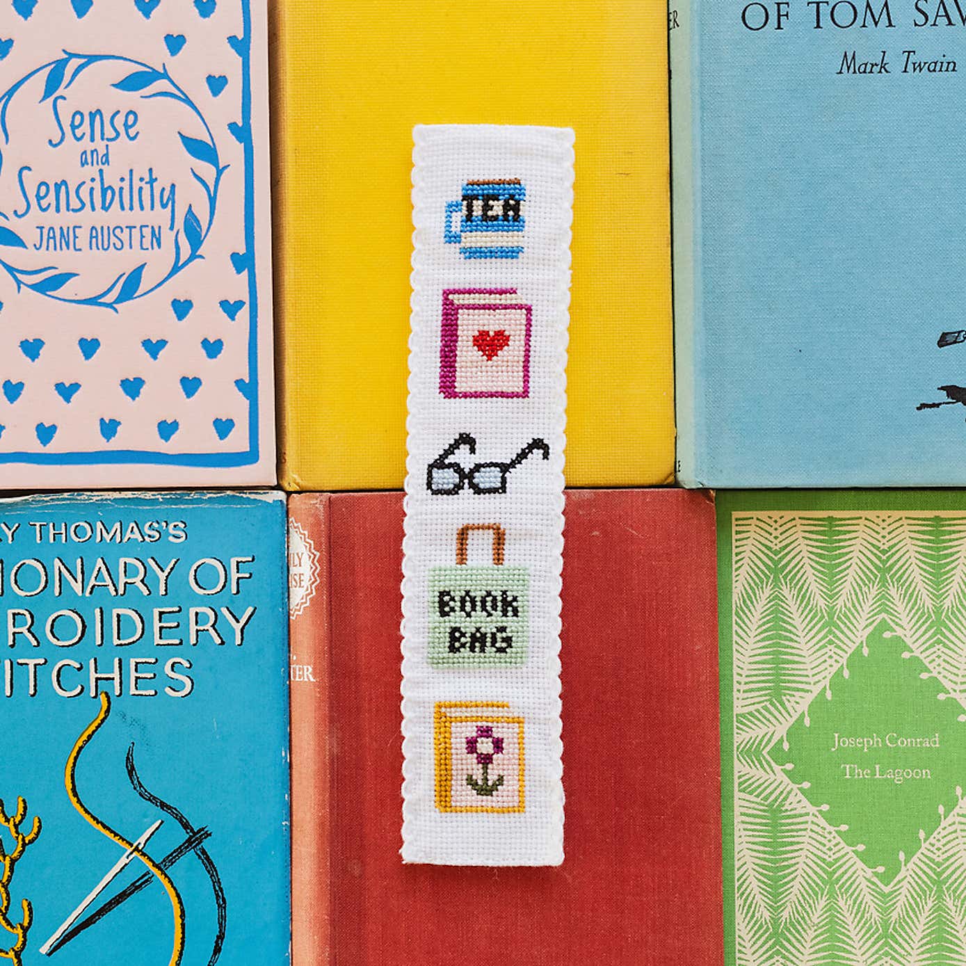 Cotton Clara Bookish Bookmark Cross Stitch Kit