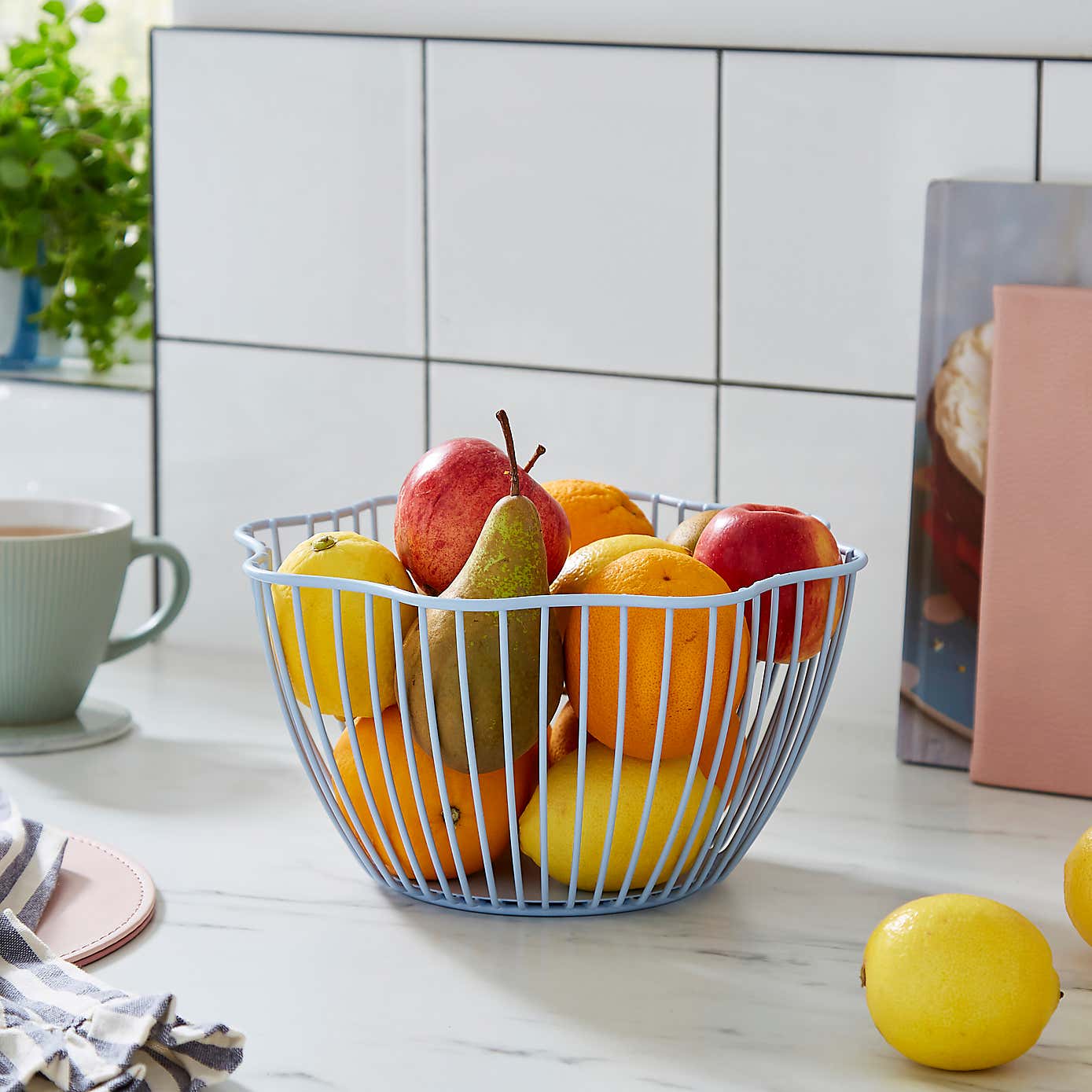 Wired Fruit Bowl Blue