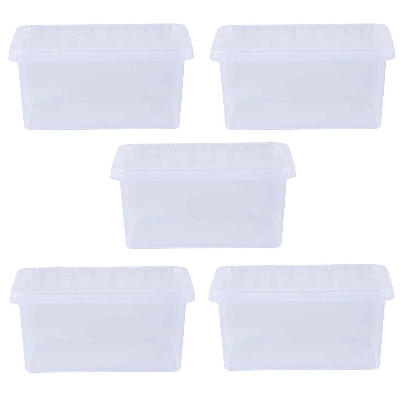 Wham Crystal Set of 5 Storage Boxes & Lids