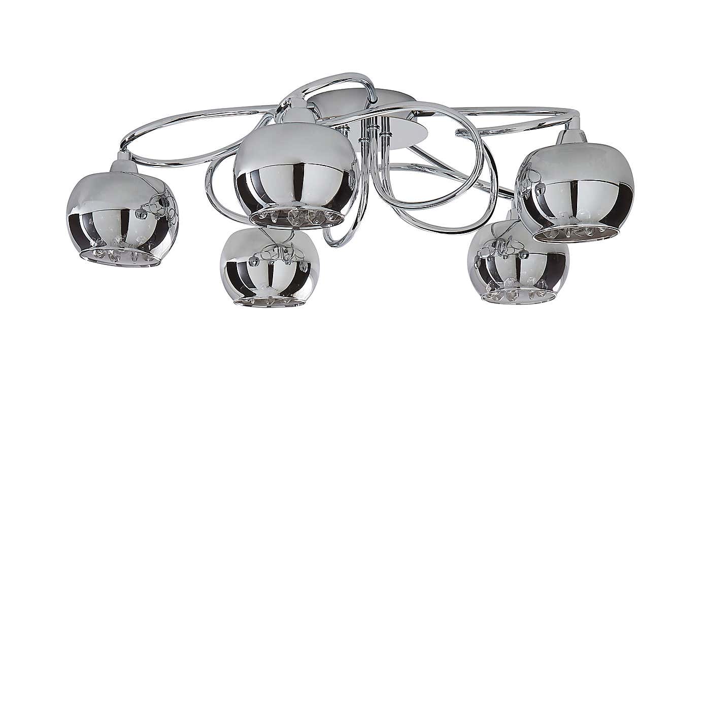 Seychelles 5 Light Flush Ceiling Fitting