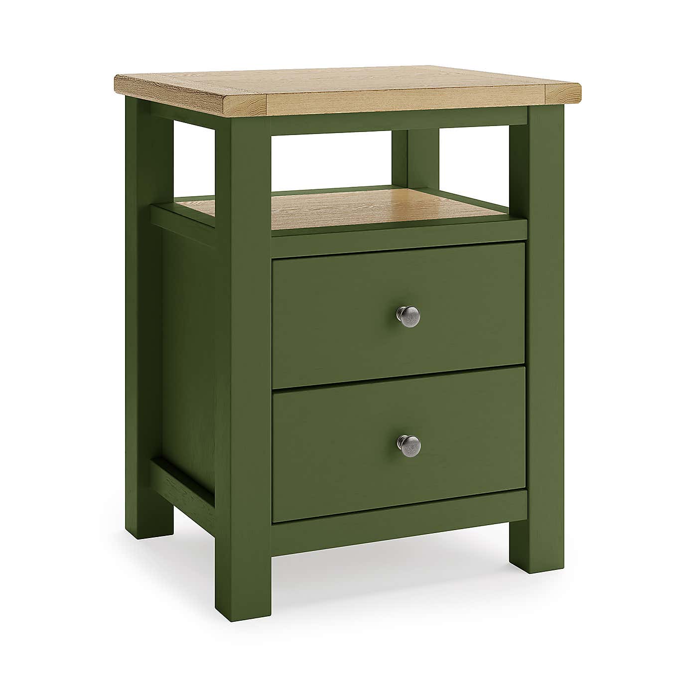 Olney 2 Drawer Bedside Stone