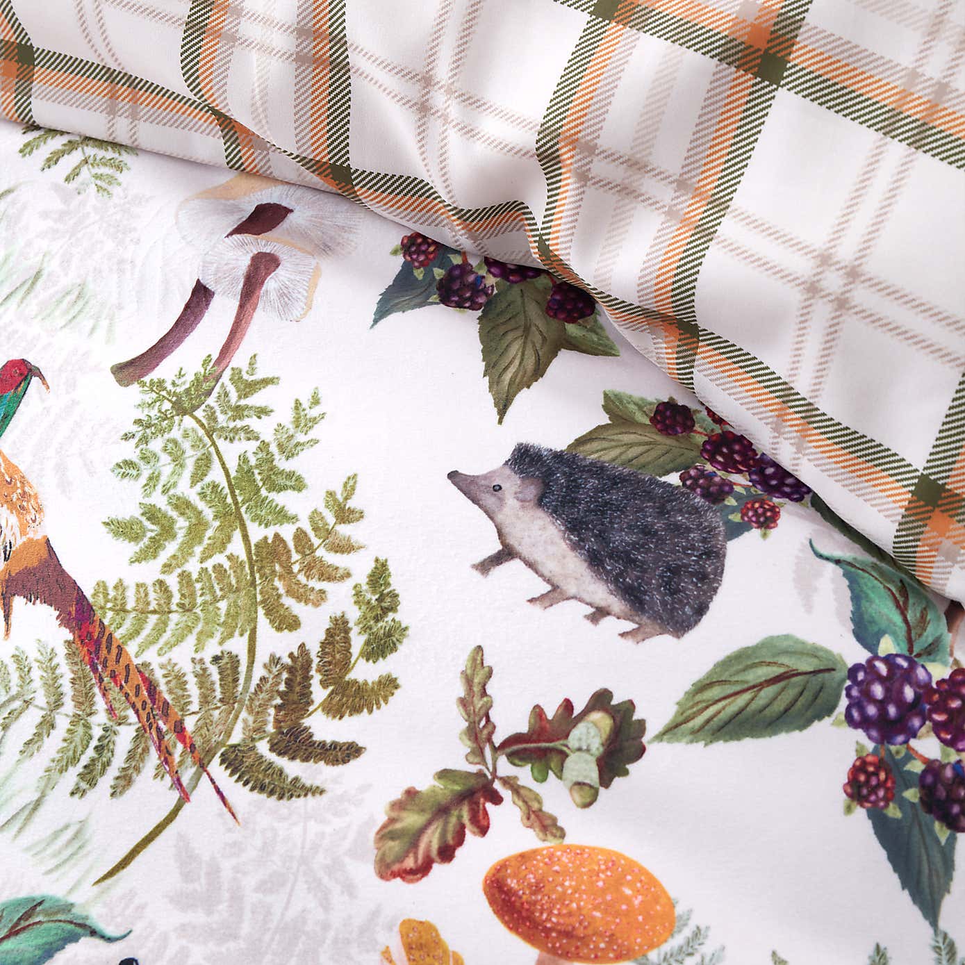 Catherine Lansfield Soft Velvet Woodland Walk Duvet Cover Set