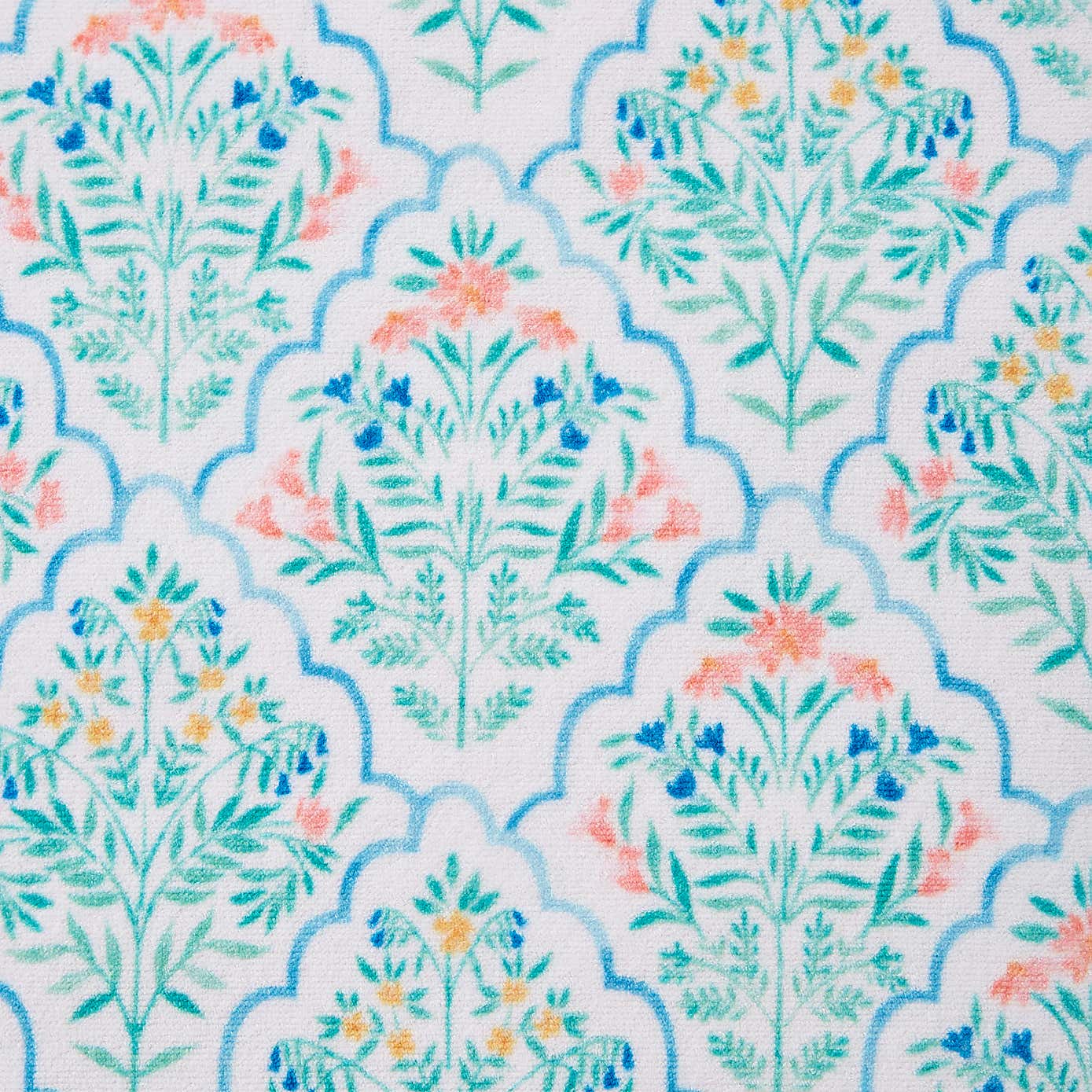 Heart and Soul Scallop Floral Cotton Towel