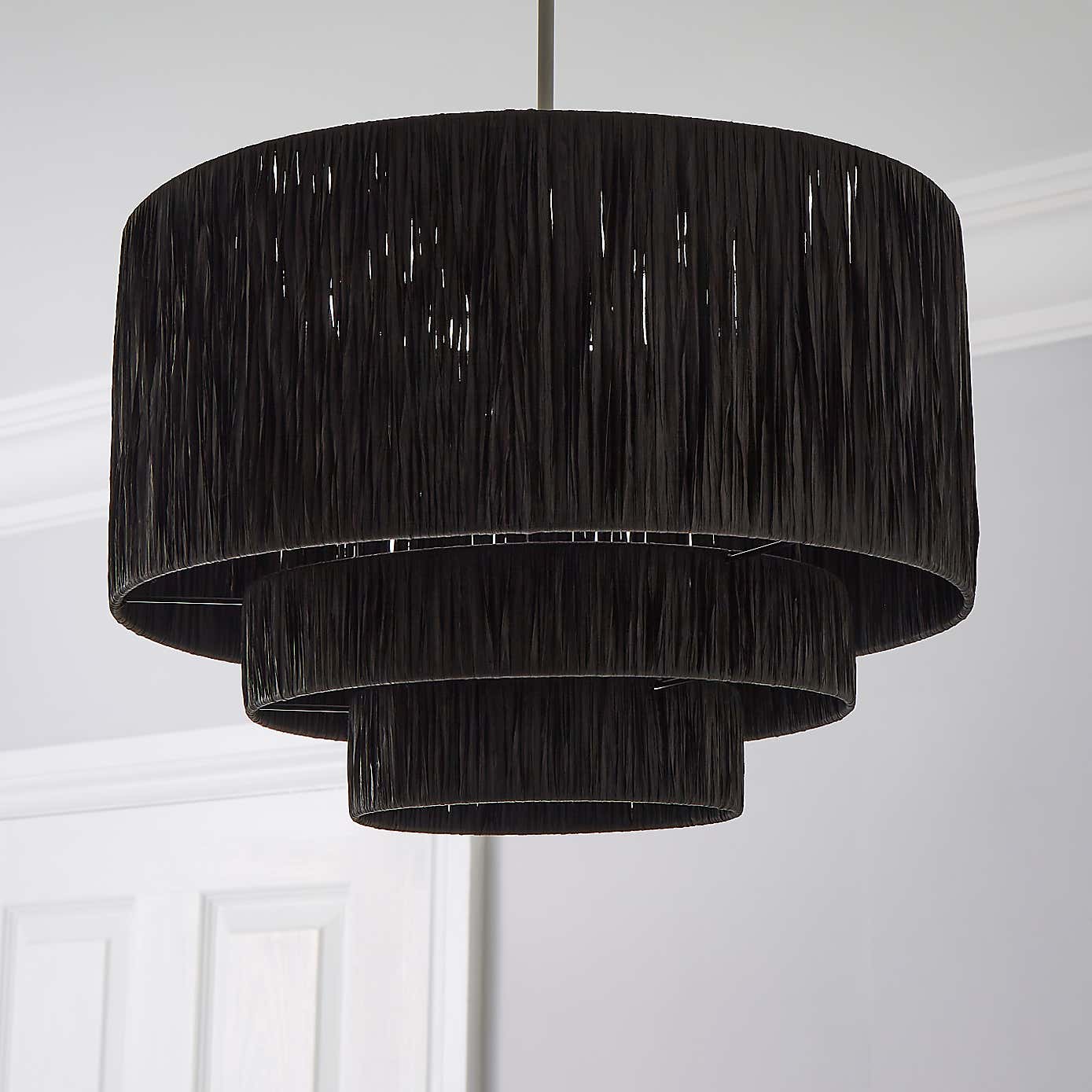 Ruolan Raffia 3 Tier Pendant Shade Shade