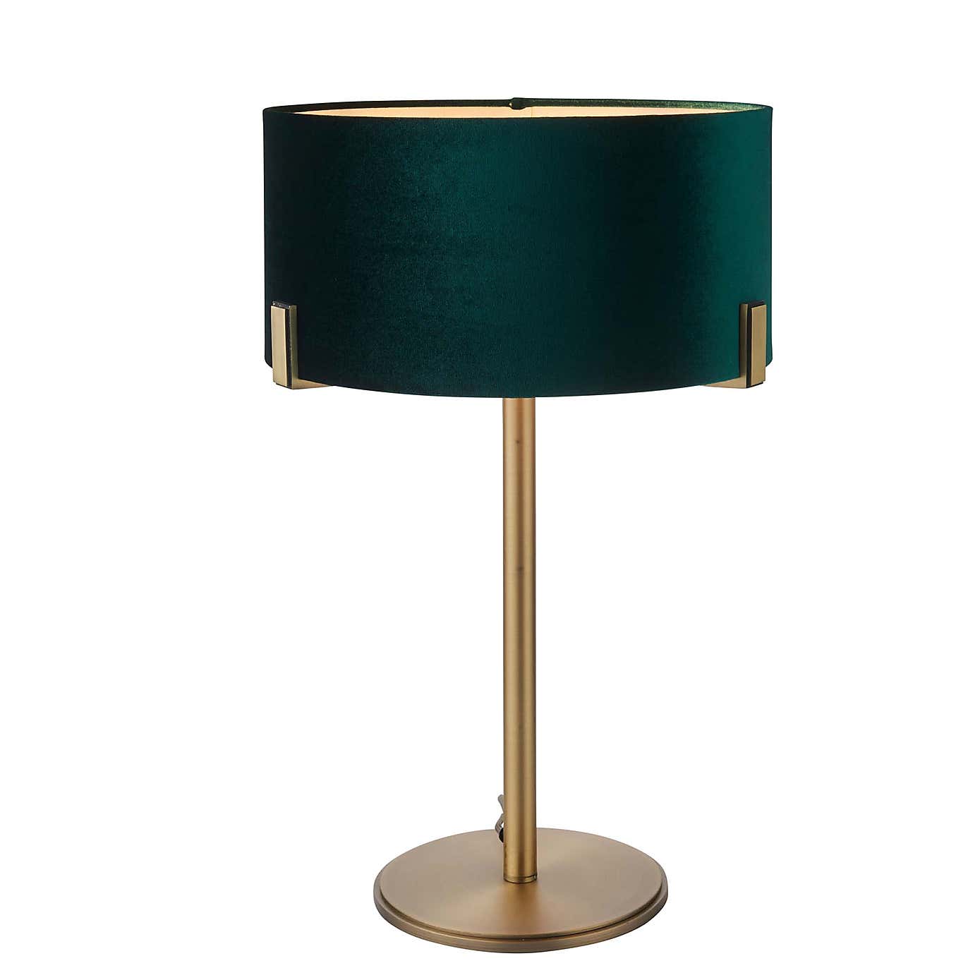 Vogue Balaton 1 Light Green Velvet Table Lamp