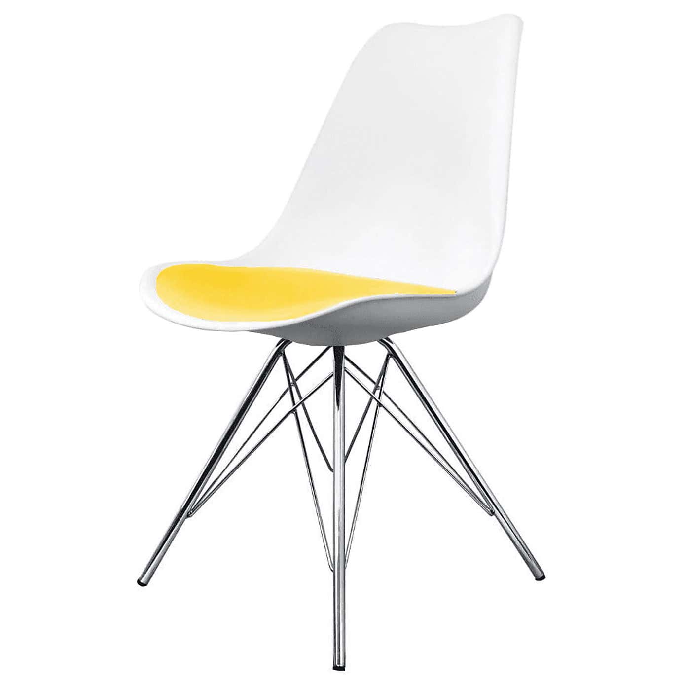 Fusion Living Soho White Plastic Dining Chair