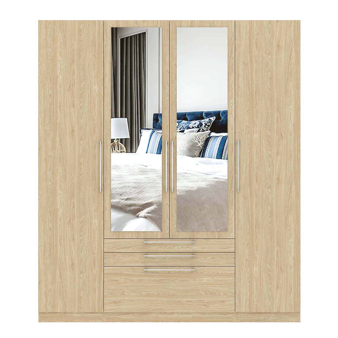 Foster 4 Door 3 Drawer Wardrobe