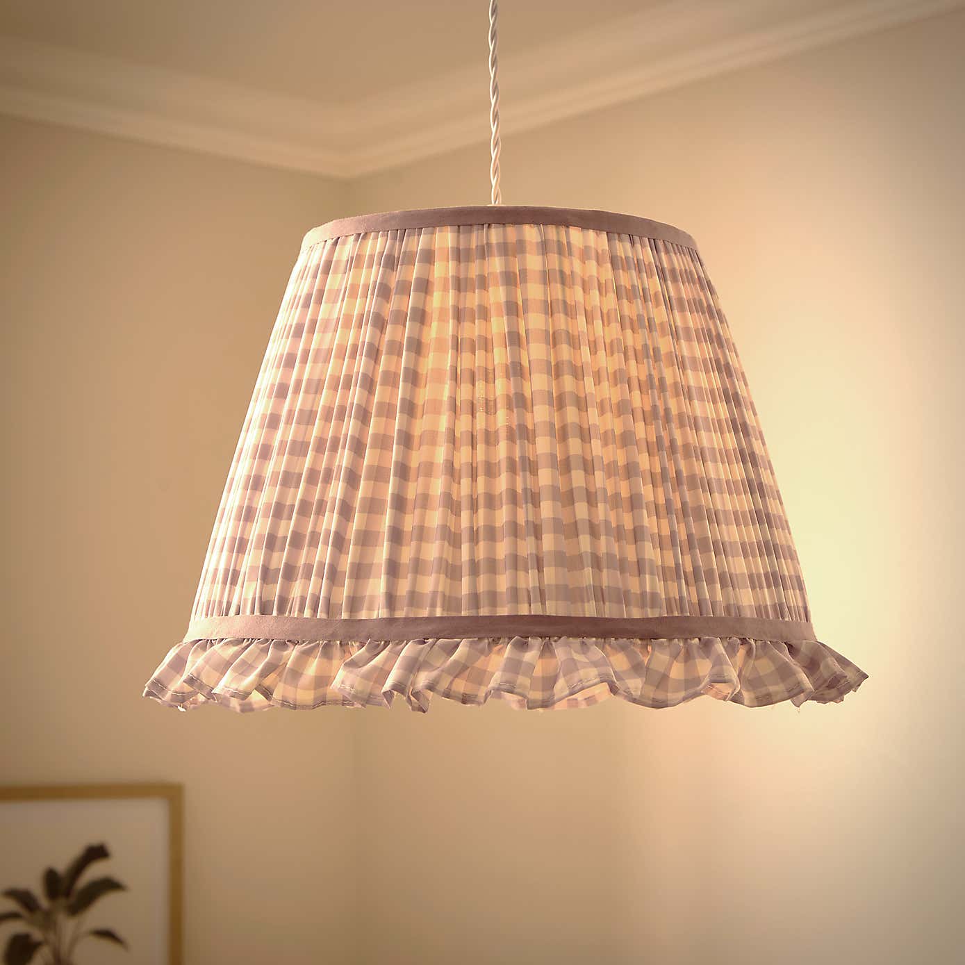Carys Frilled Gingham Lamp Shade