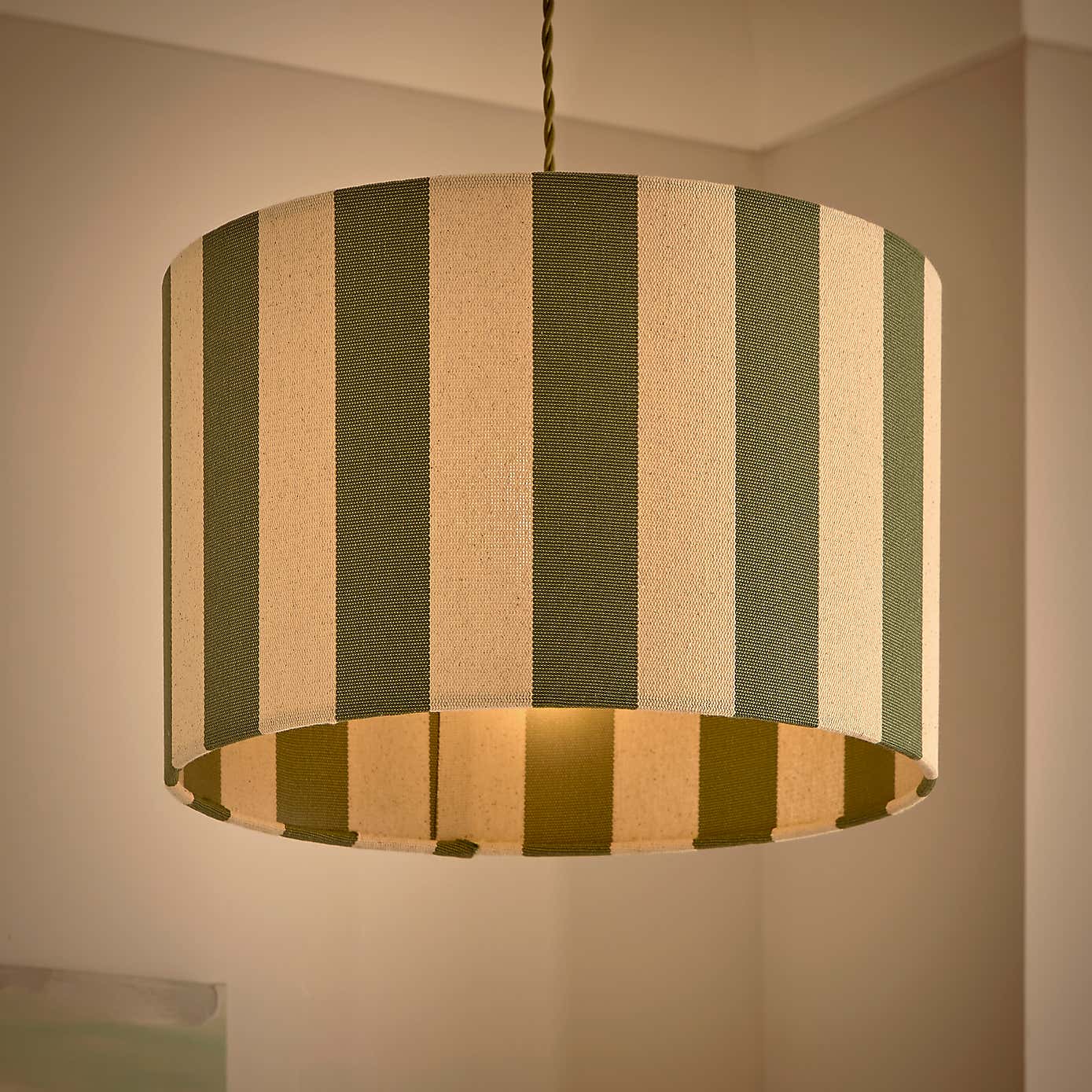 Beatrice Stripe Drum Lamp Shade