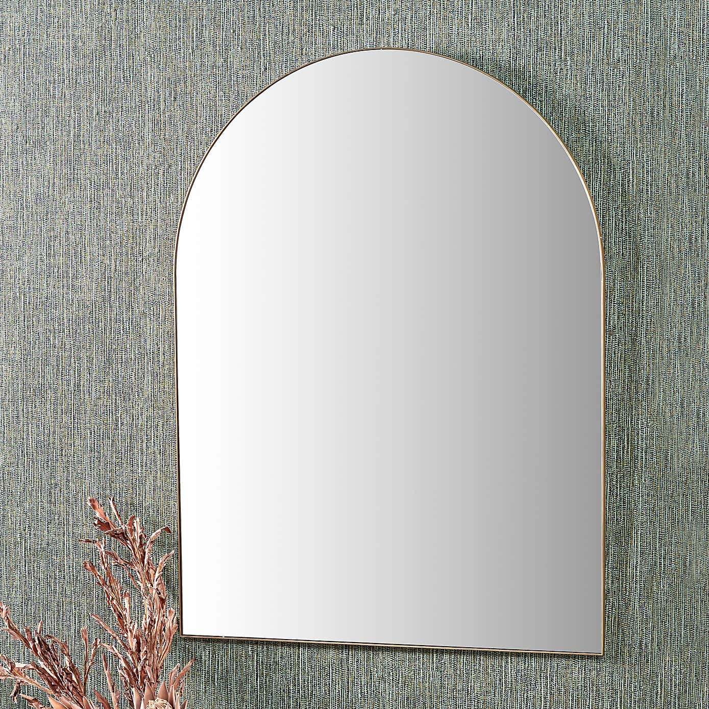 Metal Framed Arched Wall Mirror