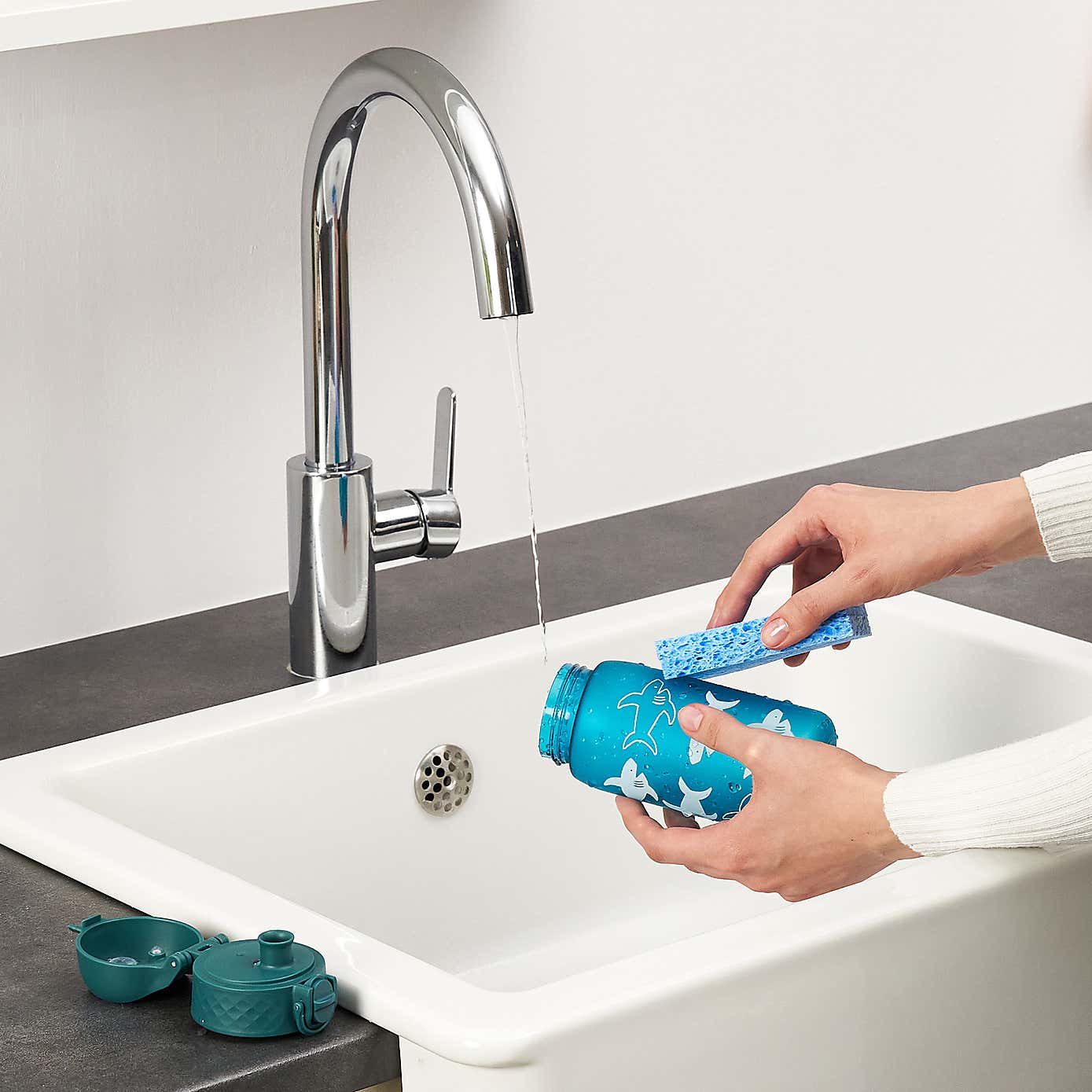 Ion8 Leak Proof Kids Shark Water Bottle, 350ml