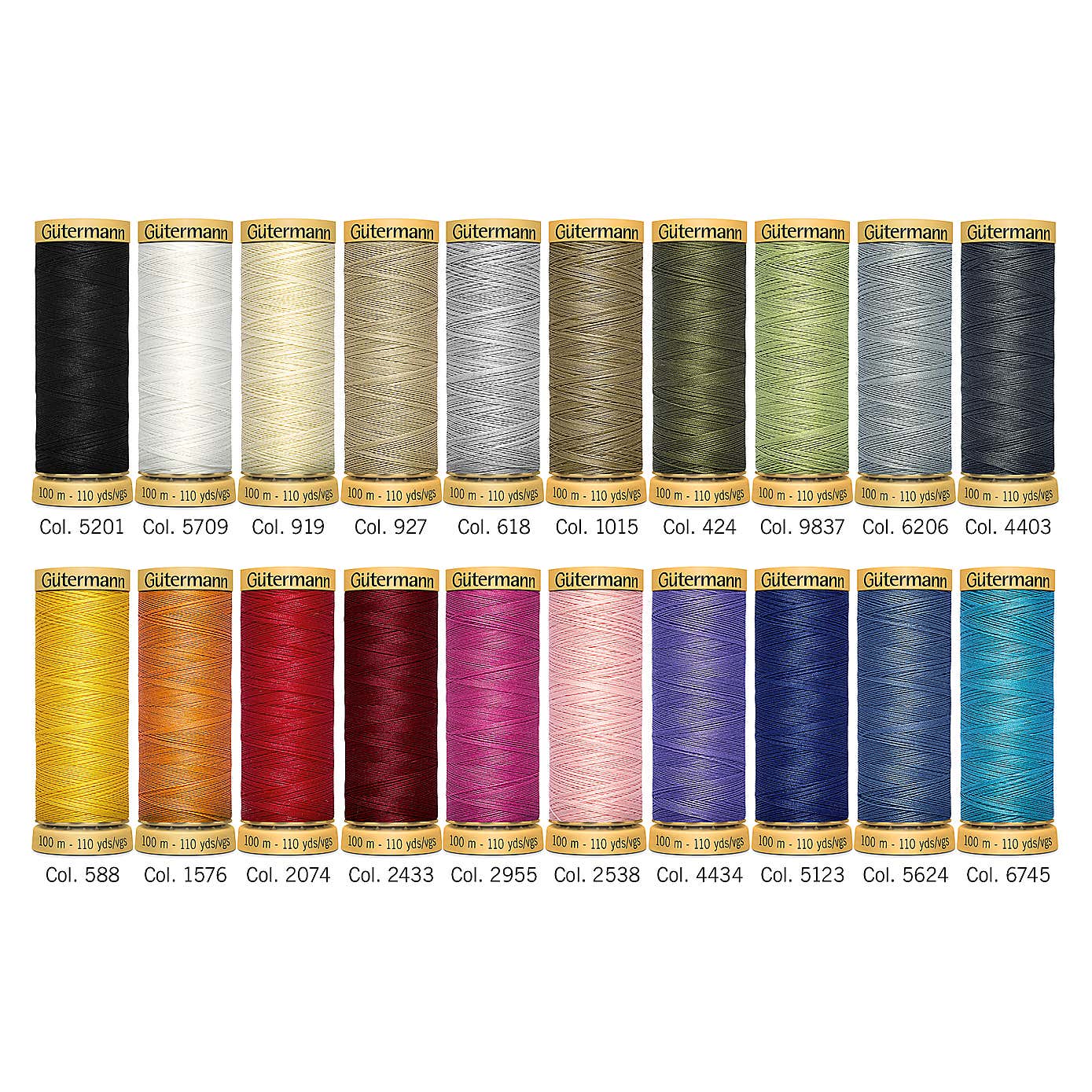 Thread Set Natural Cotton No.50 20x100m
