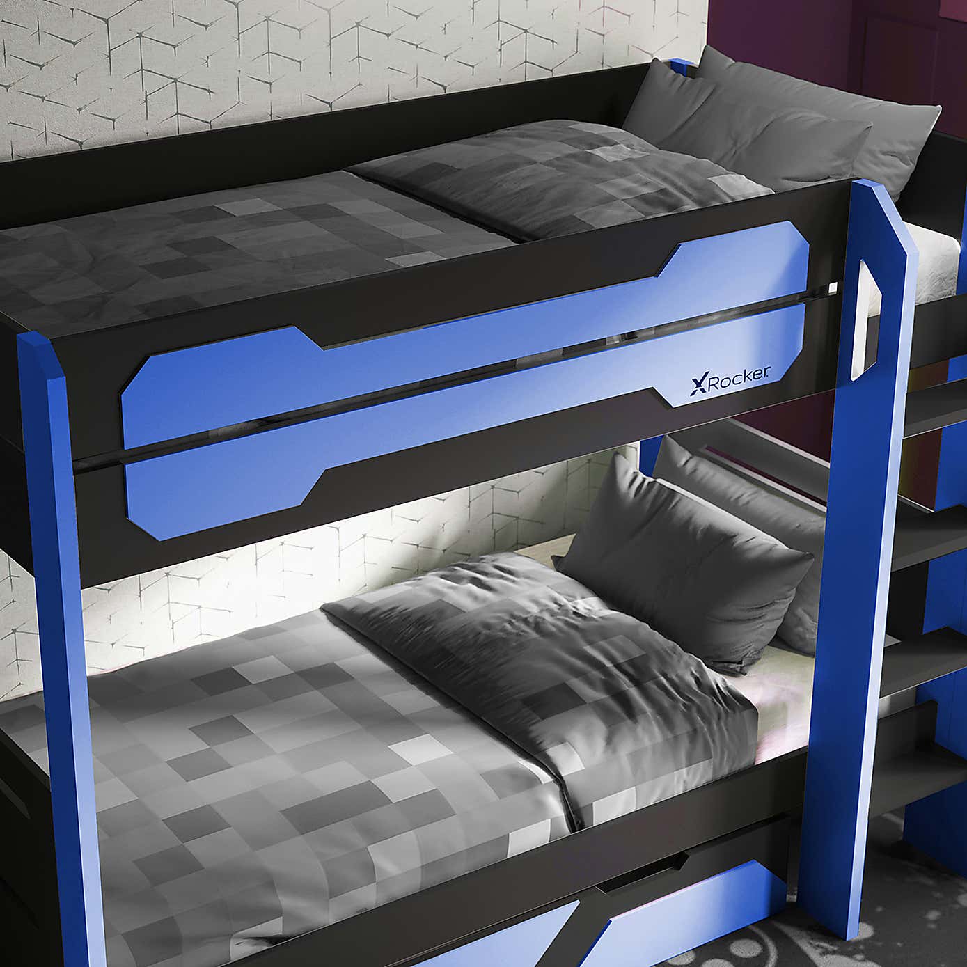 X Rocker Battalion Gaming Bunk Bed with Trundle
