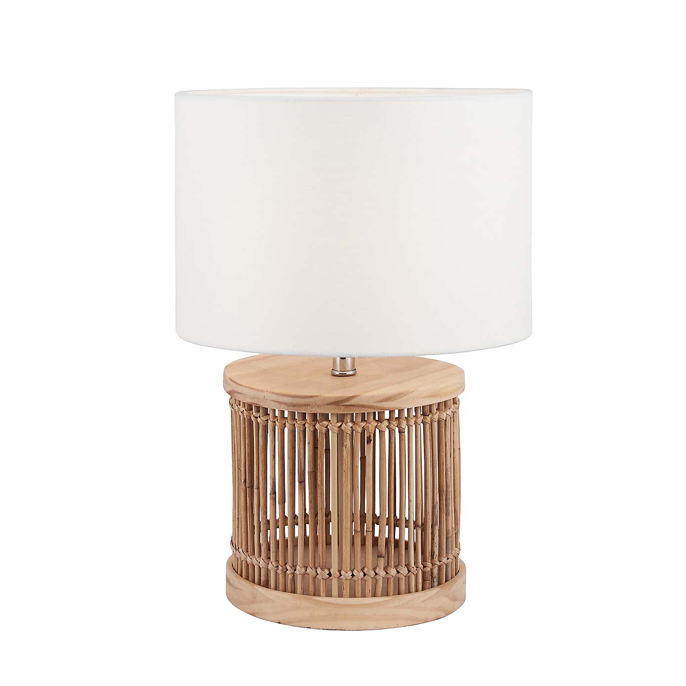Sorbus Natural Ribbed Table Lamp