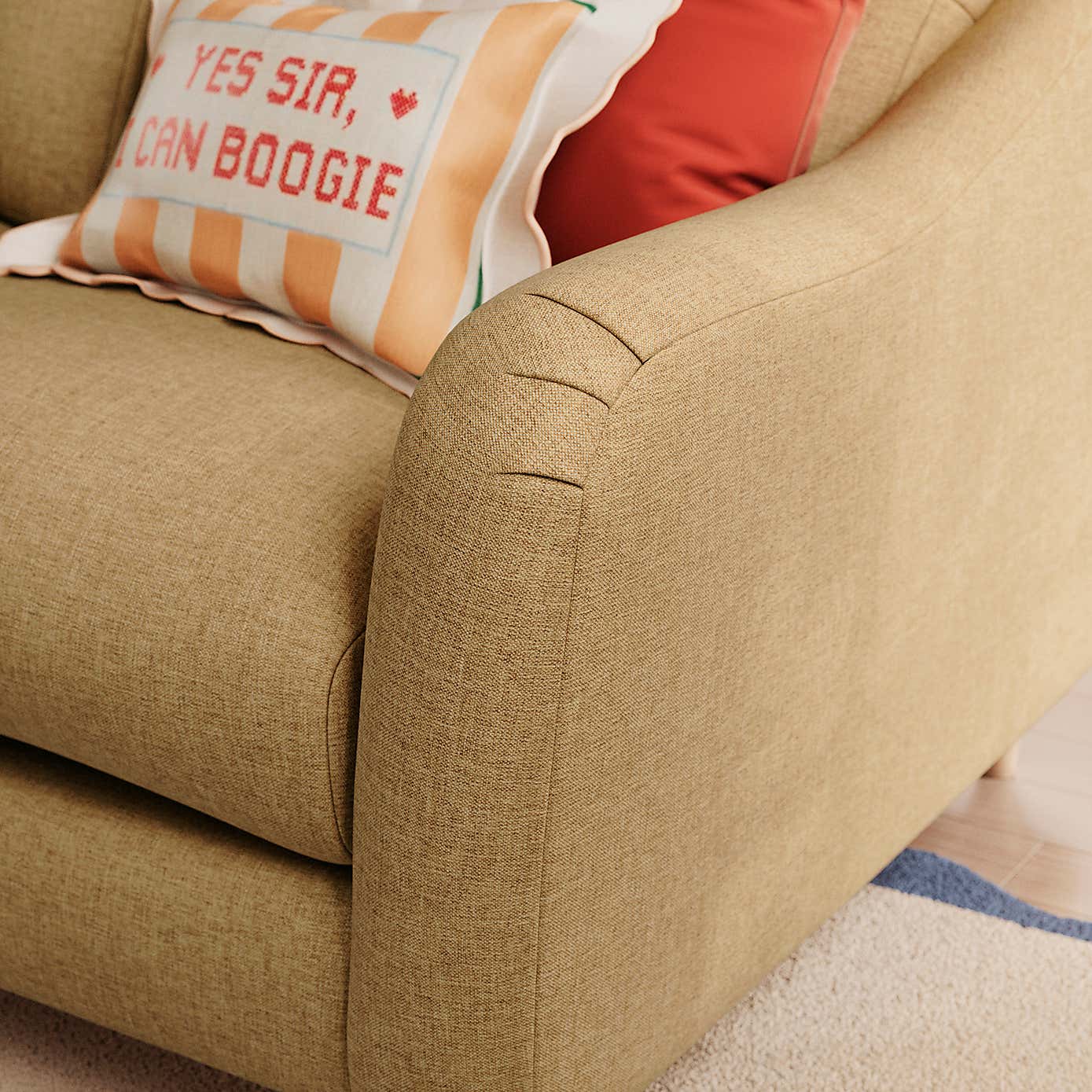 Hattie Slub Faux Linen 2 Seater Sofa