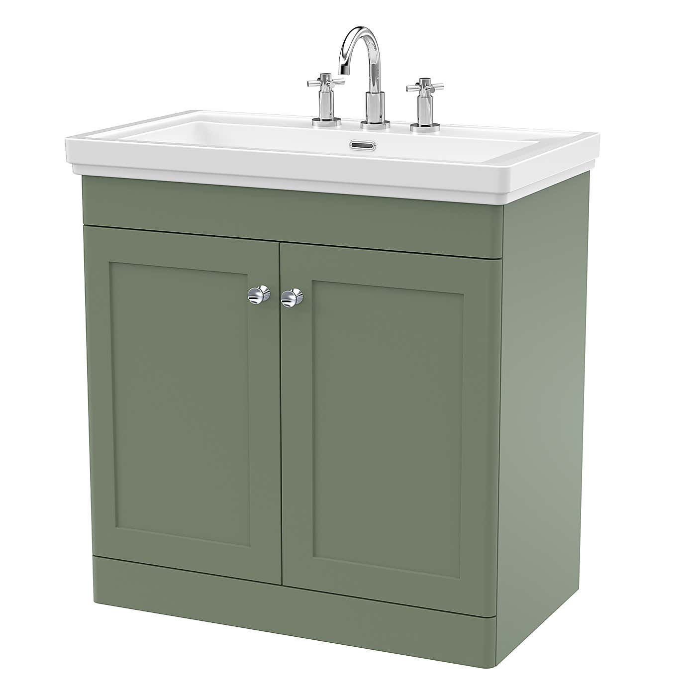 Classique Floor Standing 2 Door Vanity Unit with Basin