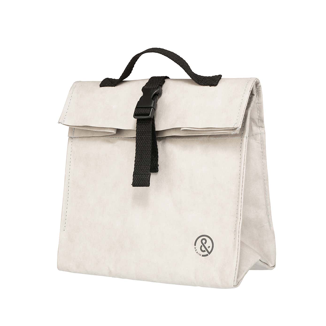 &Again Grey Paper Cooler Lunch Bag