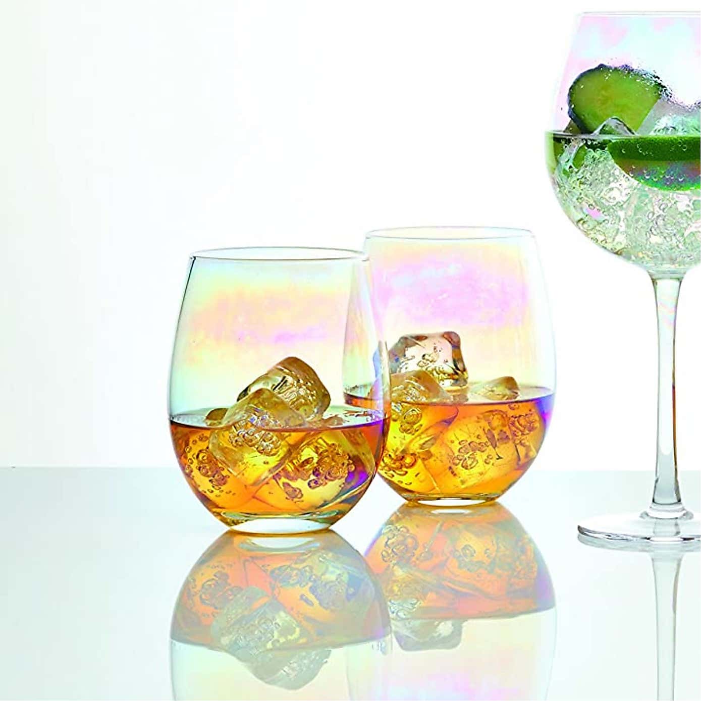 BarCraft Set of 2 Lustre Tumbler Glasses